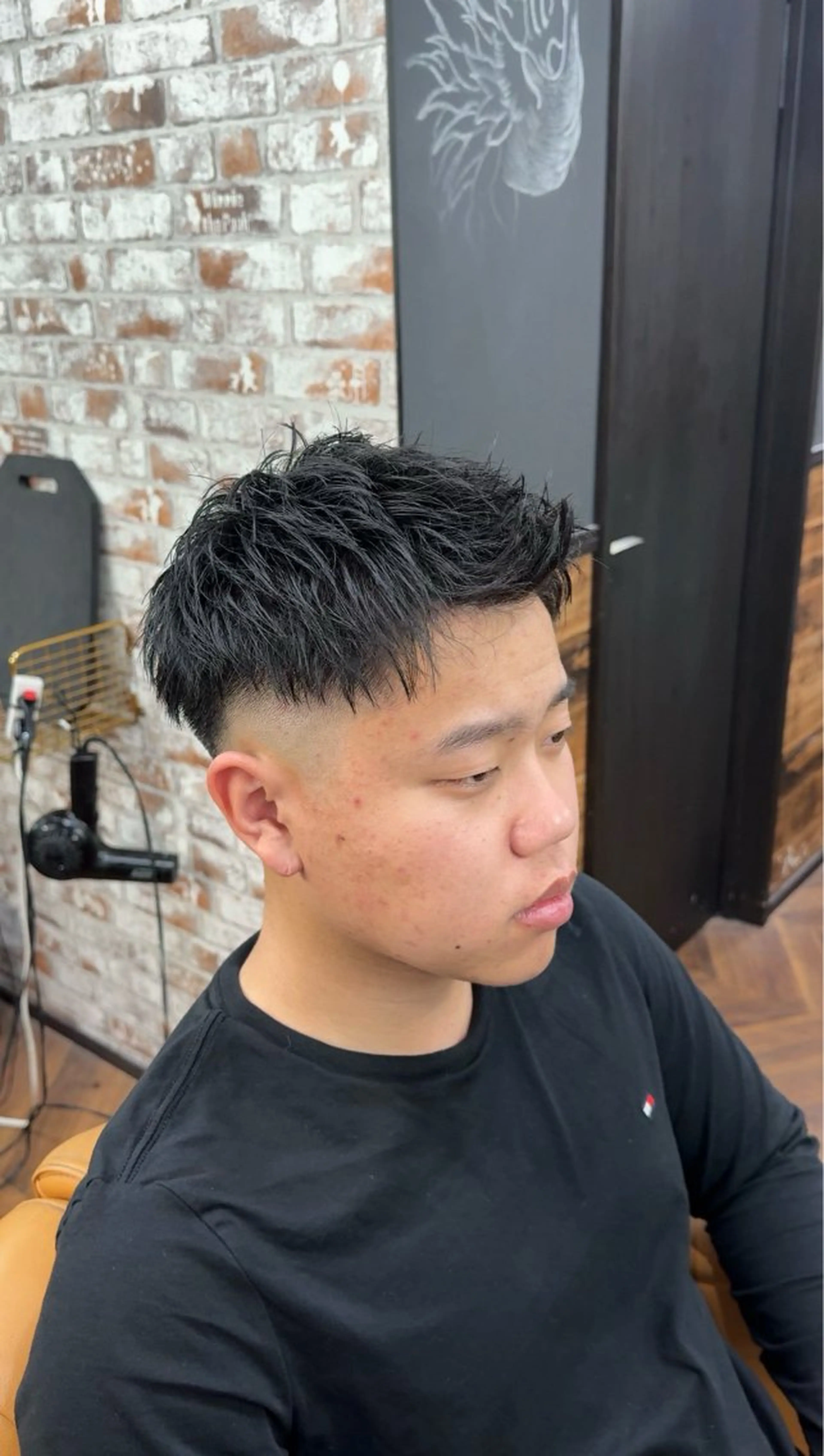 ショート メンズ カット ヘアセット hair CROWN所属・メンズ特化型美容師 髙橋玲生/フェードのヘアスタイル