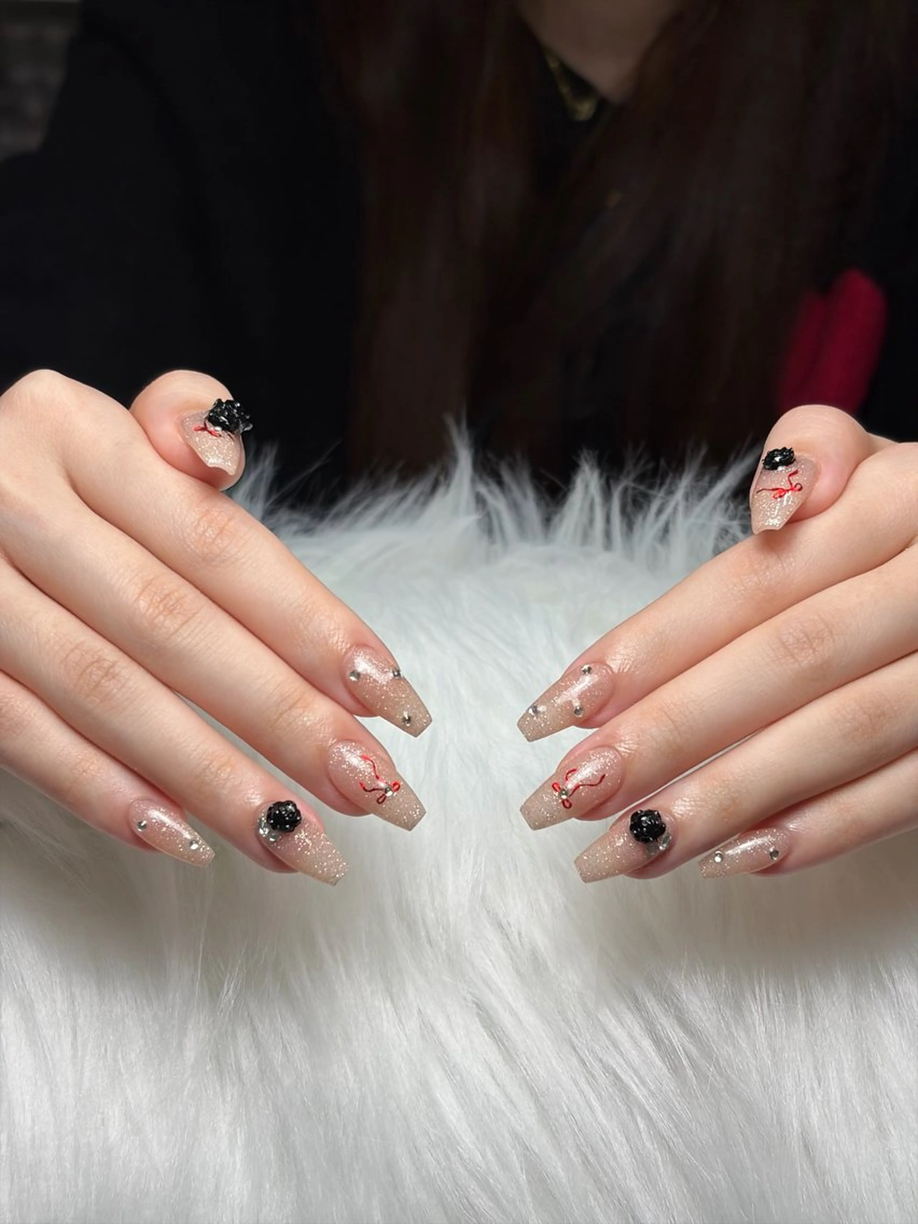 ネイル アートネイル 長さ出し ジェルネイル マグネットネイル ニュアンスネイル ハンドネイル Cloudy Chan Nailのネイルデザイン