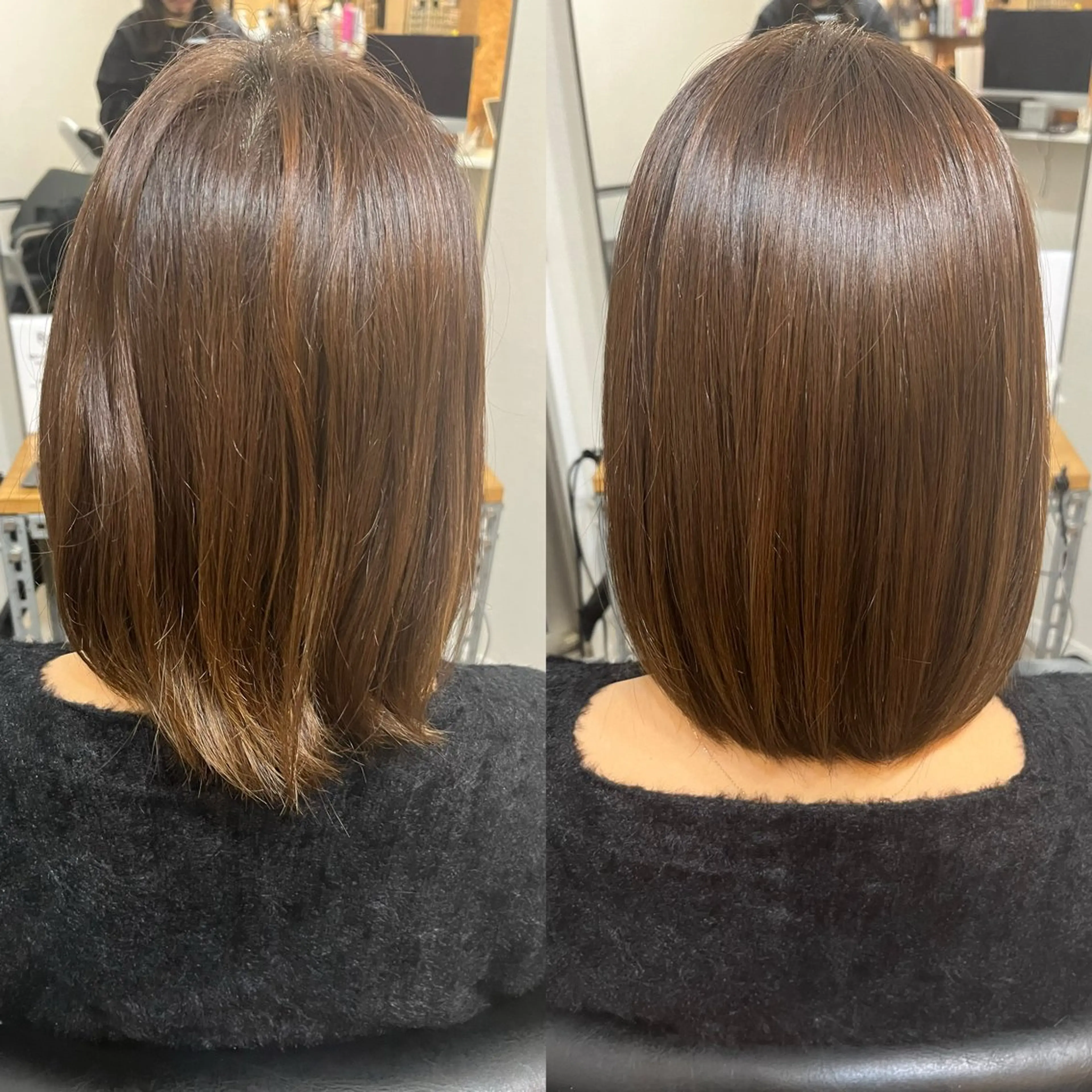 ミディアム カット ヘアカラー トリートメント OFF YUYAのヘアスタイル