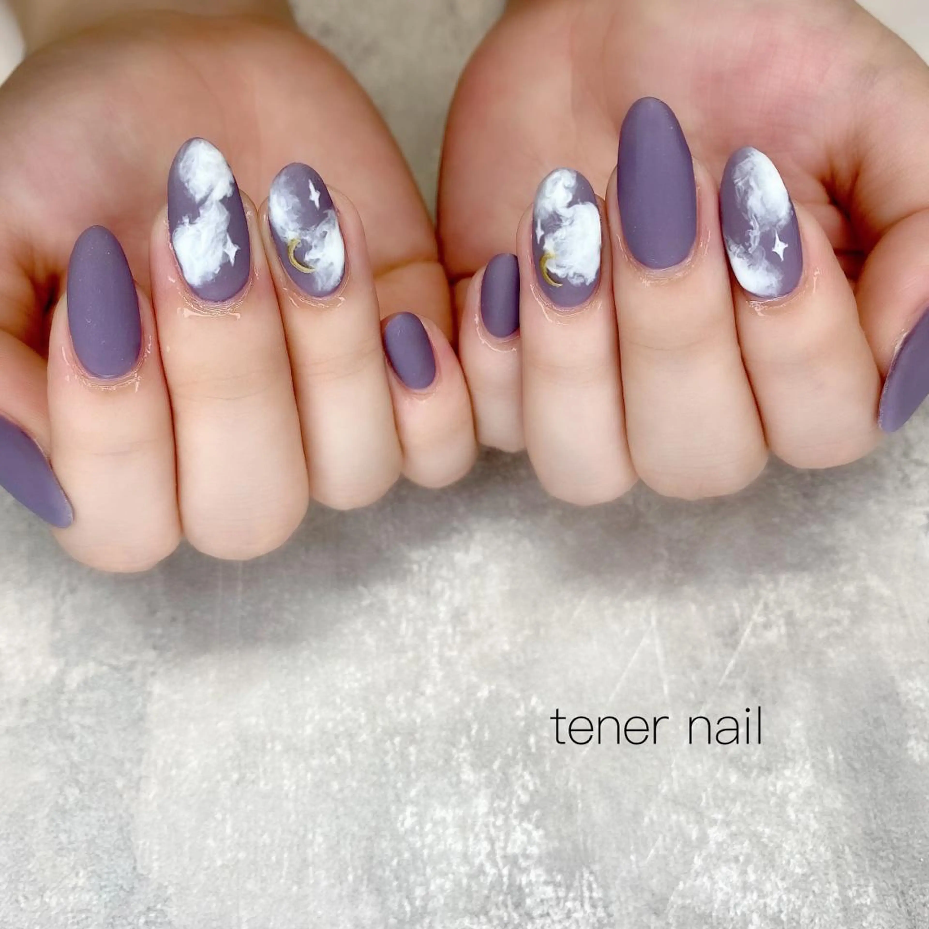 ネイル マットネイル パープル tener  nail  テネルネイル所属・テネルネイル tener nailのネイルデザイン