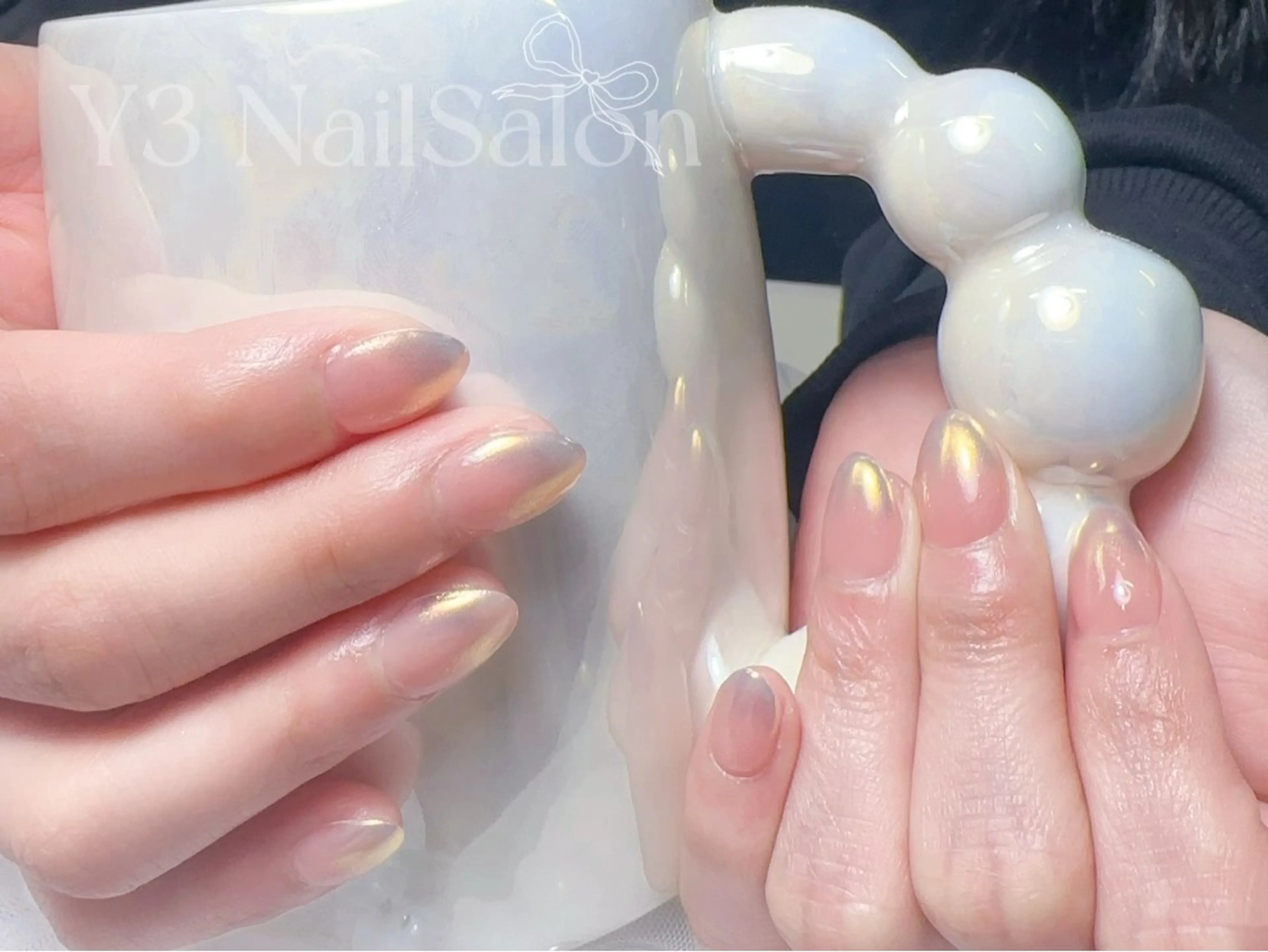 ネイル オーロラネイル グラデーション ミラーネイル ハンドネイル Y3 Nail Salon所属・Y3 NailSalonのネイルデザイン