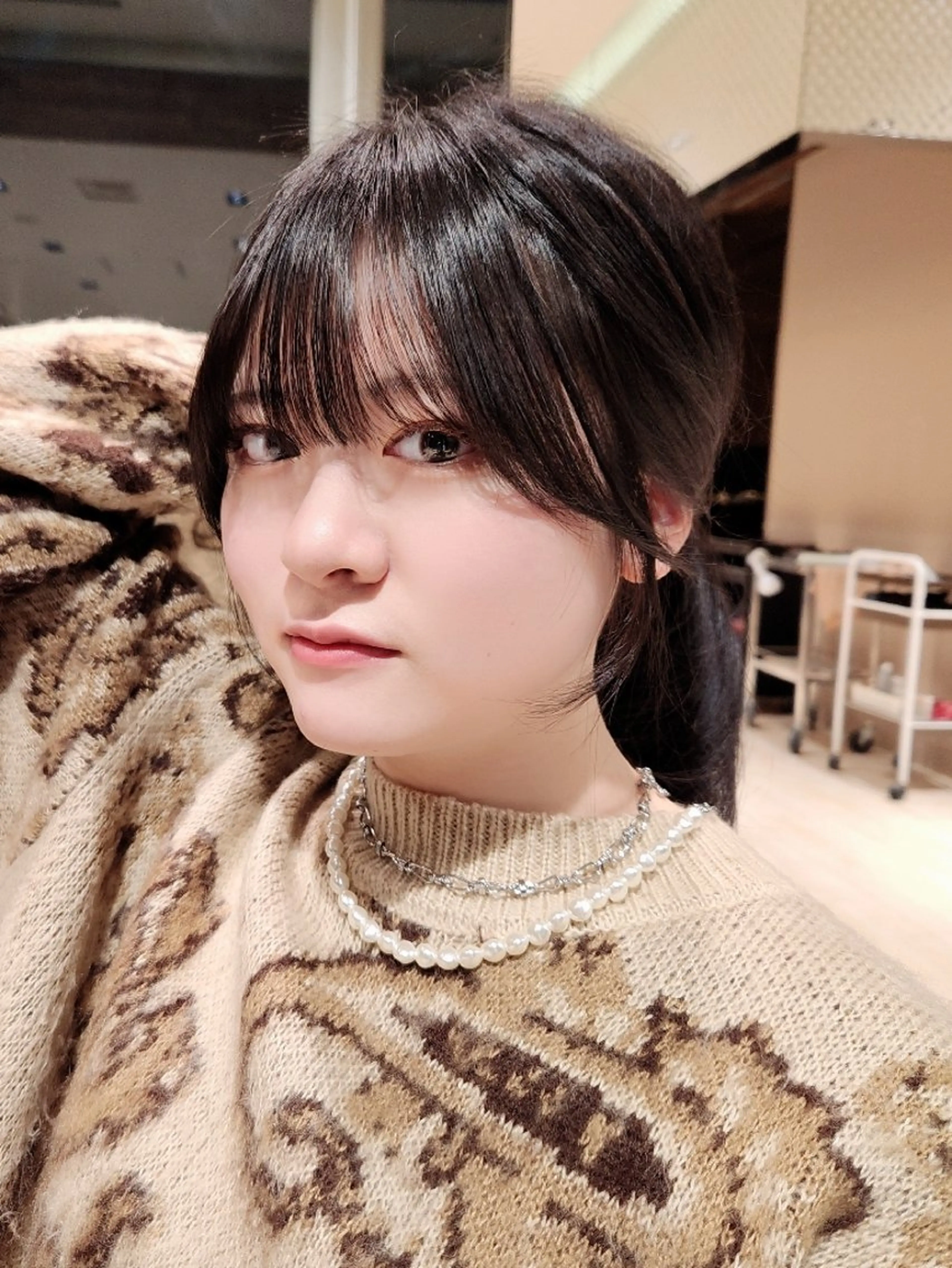 セミロング 顔周りカット カット ヘアカラー トリートメント Nanako。/韓国 ヘア/顔周りカットのヘアスタイル