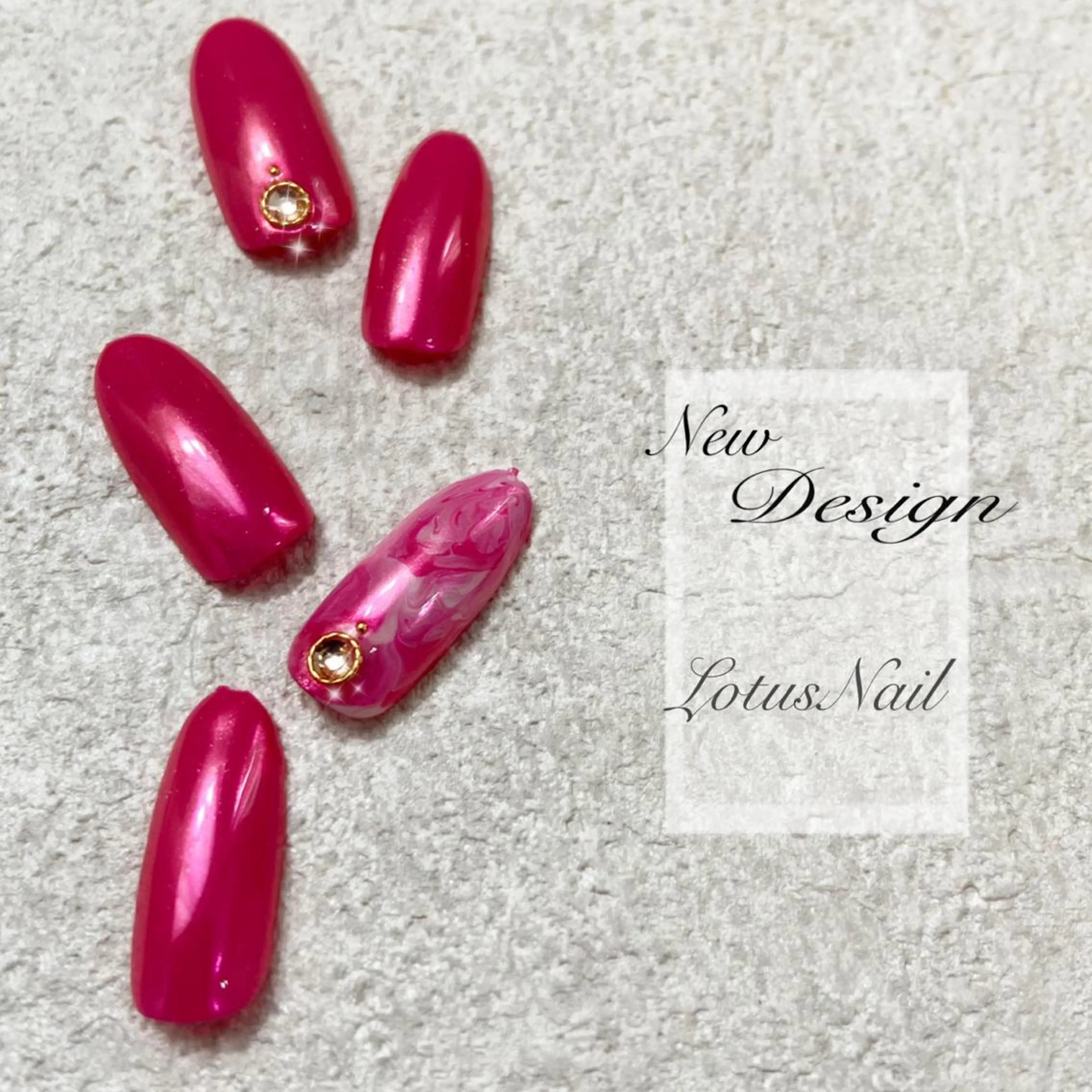 ネイル 大理石ネイル(マーブル) Lotus Nailのネイルデザイン