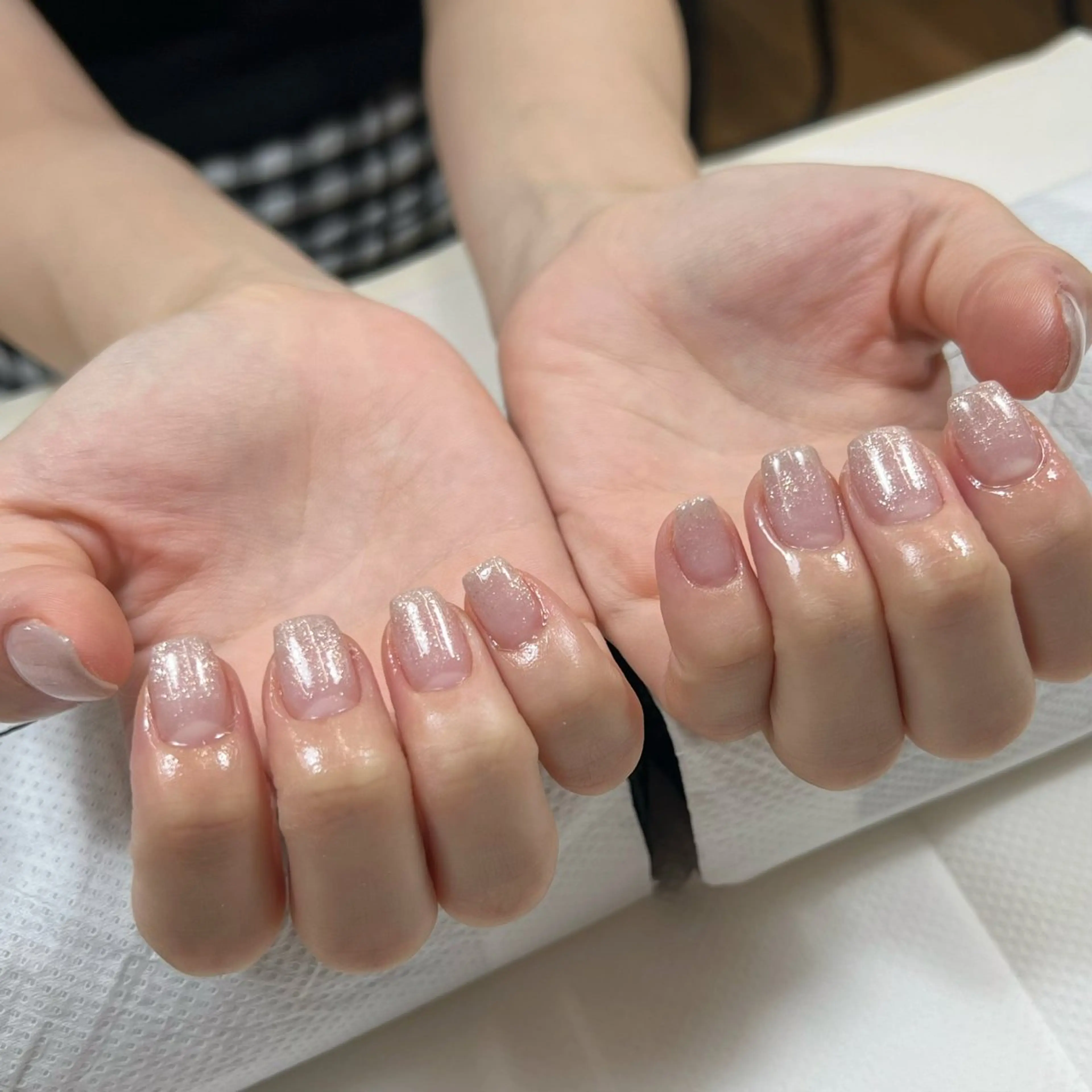 ネイル ラメ(グリッター) ピンク Nishimura Amiのネイルデザイン