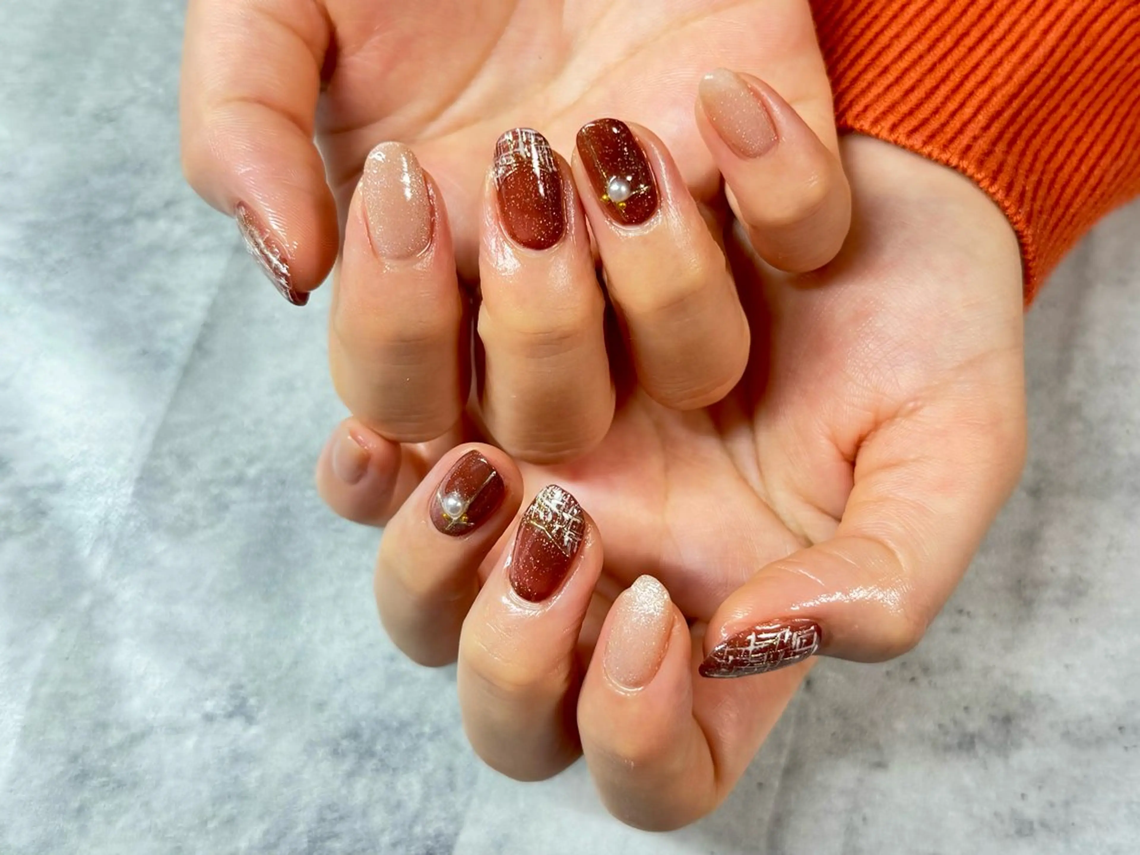 ネイル ツイードネイル ハンドネイル N.plus NaiLのネイルデザイン