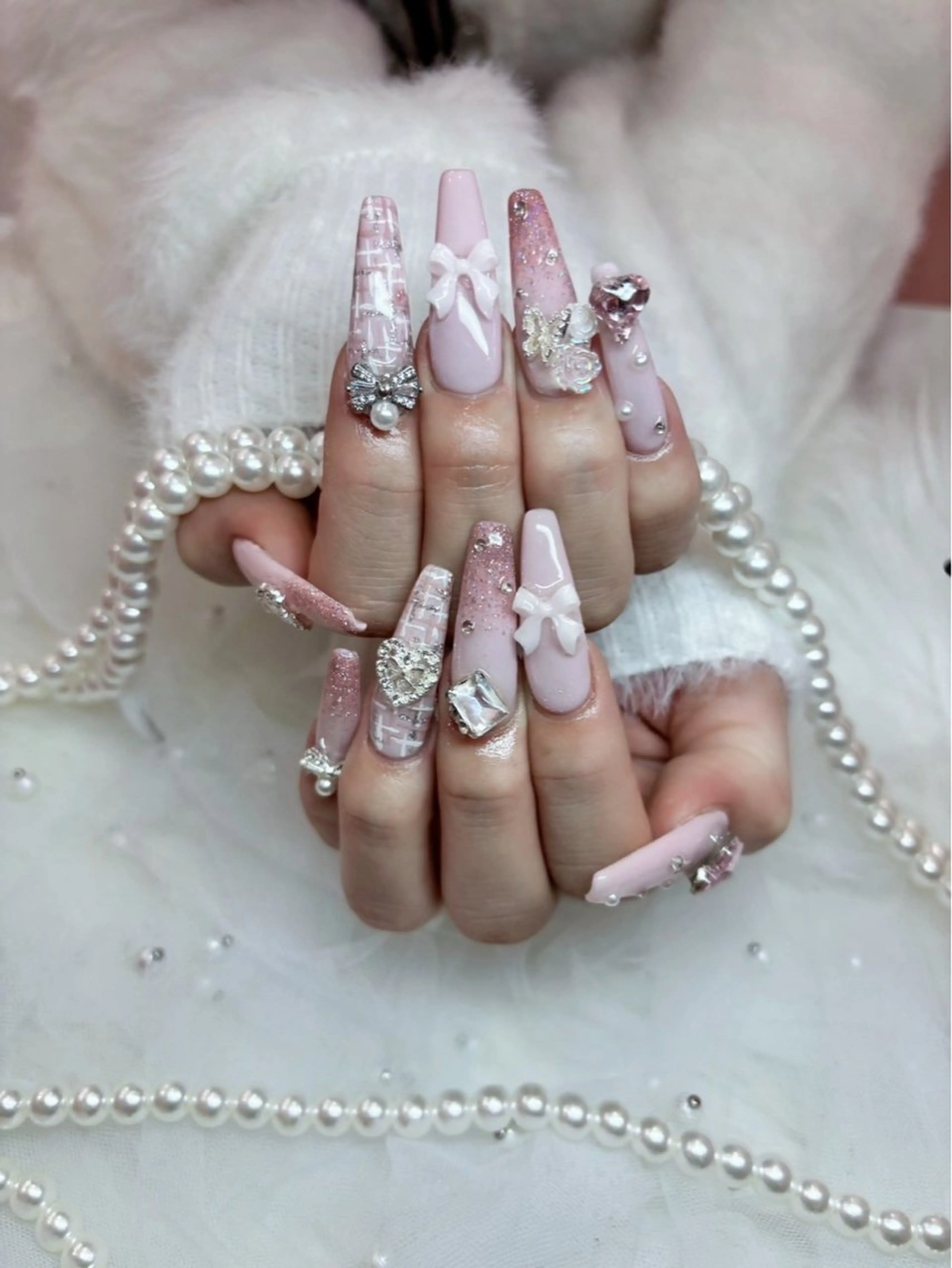 🎀長さ出し持ち込みデザインパーツつけ放題🎀の写真