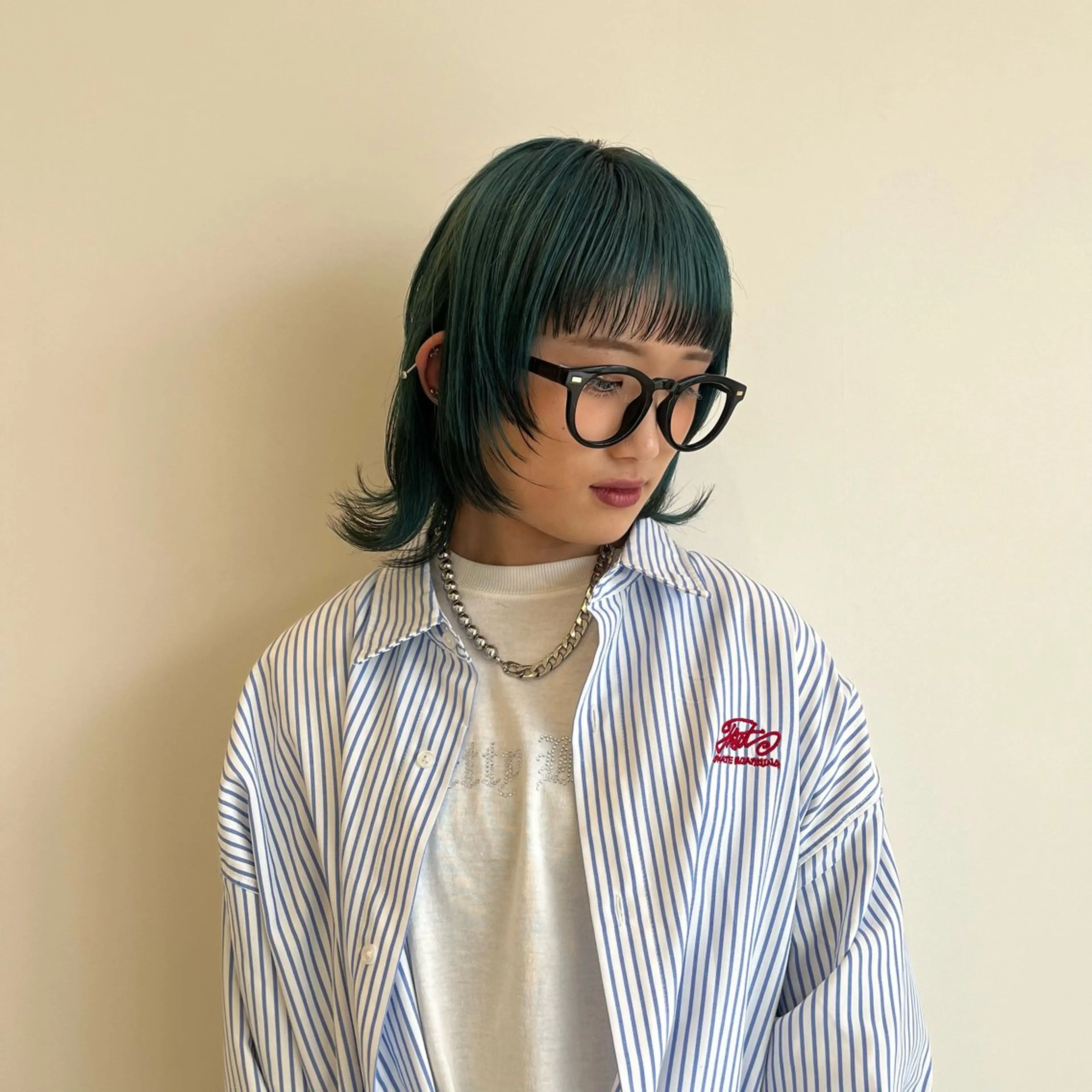 ミディアム カラー ハイトーンカラー 学生 似合わせカット/ 韓国カラー/まや🦋のヘアスタイル