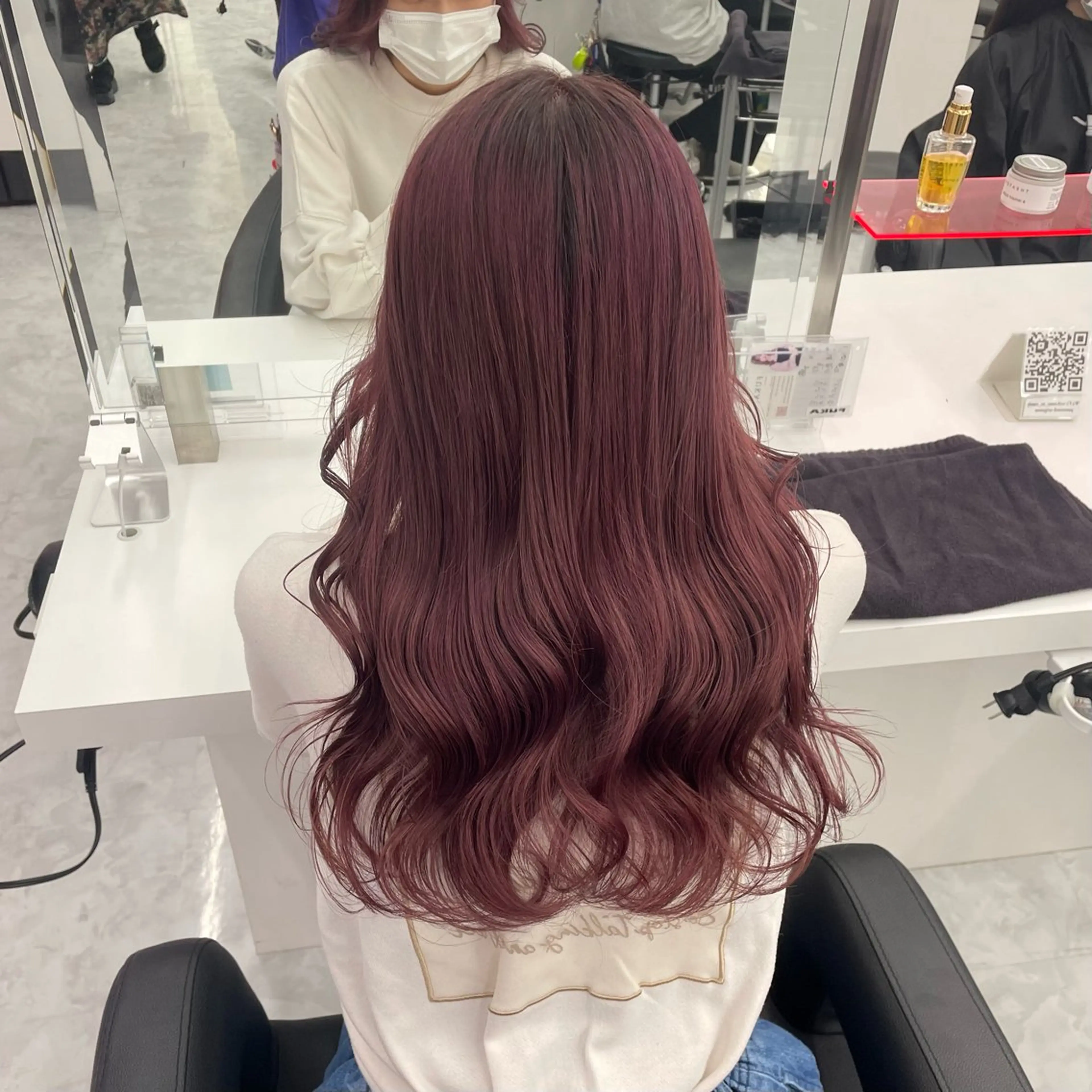 セミロング カラー ヘアアレンジ ダブルカラー特化💖 韓国ヘア💖りくのヘアスタイル