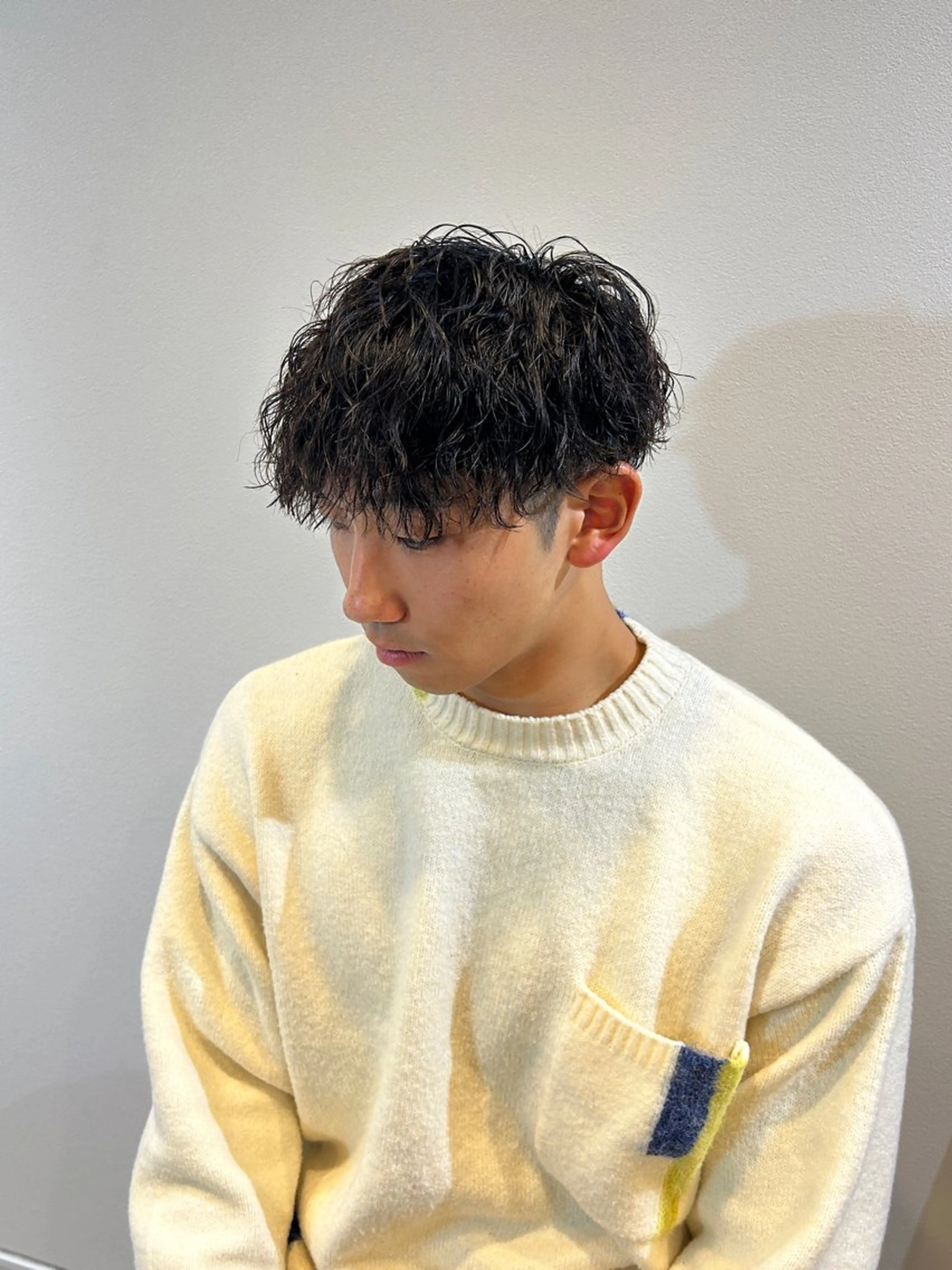 ミディアム ミディアムパーマ カット パーマ メンズ特化🔥再現度 高カット/パーマ/元のヘアスタイル