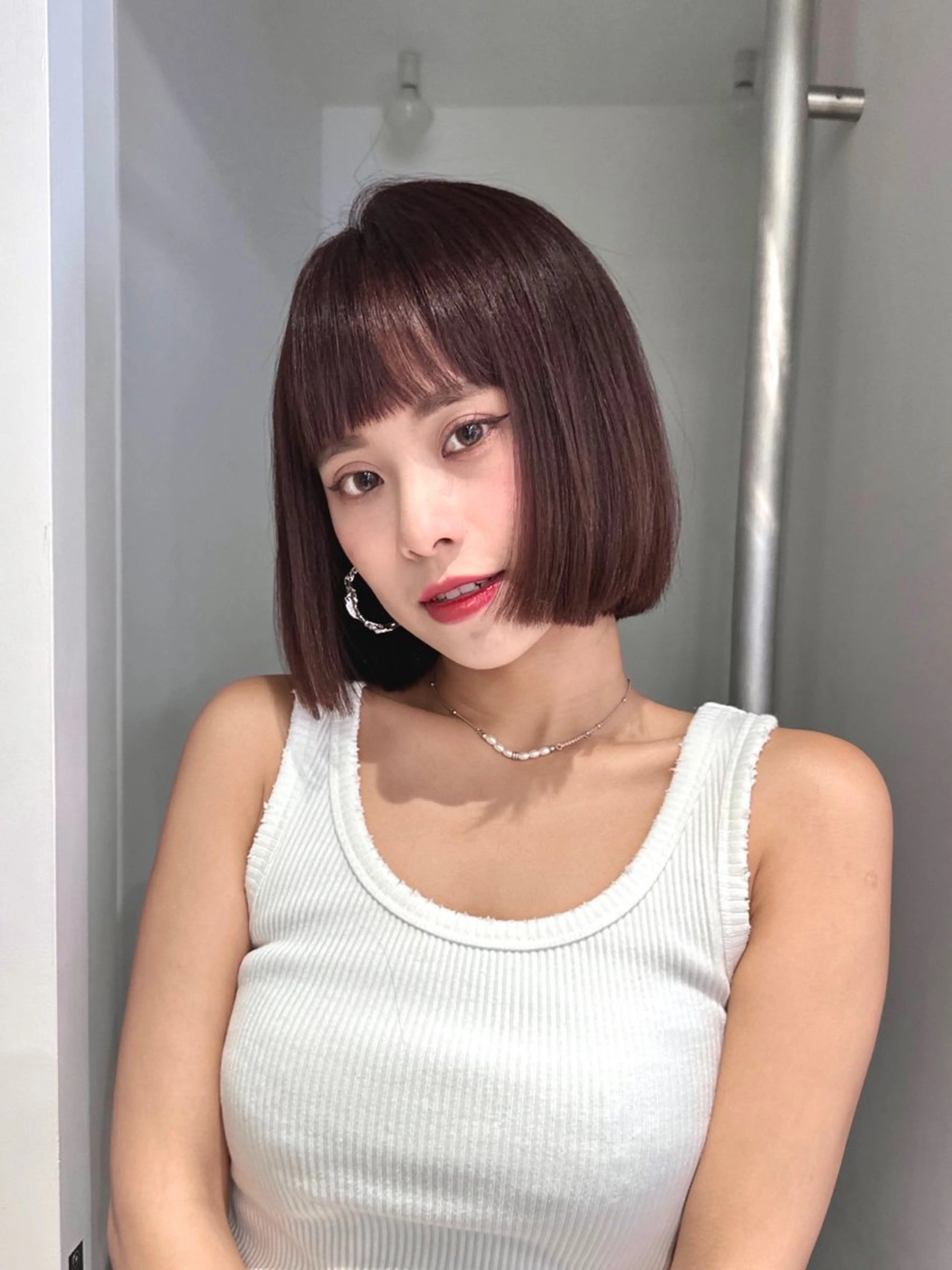 ショート ボブ 似合わせカット オン眉 DEAN 名駅 YUHIのヘアスタイル