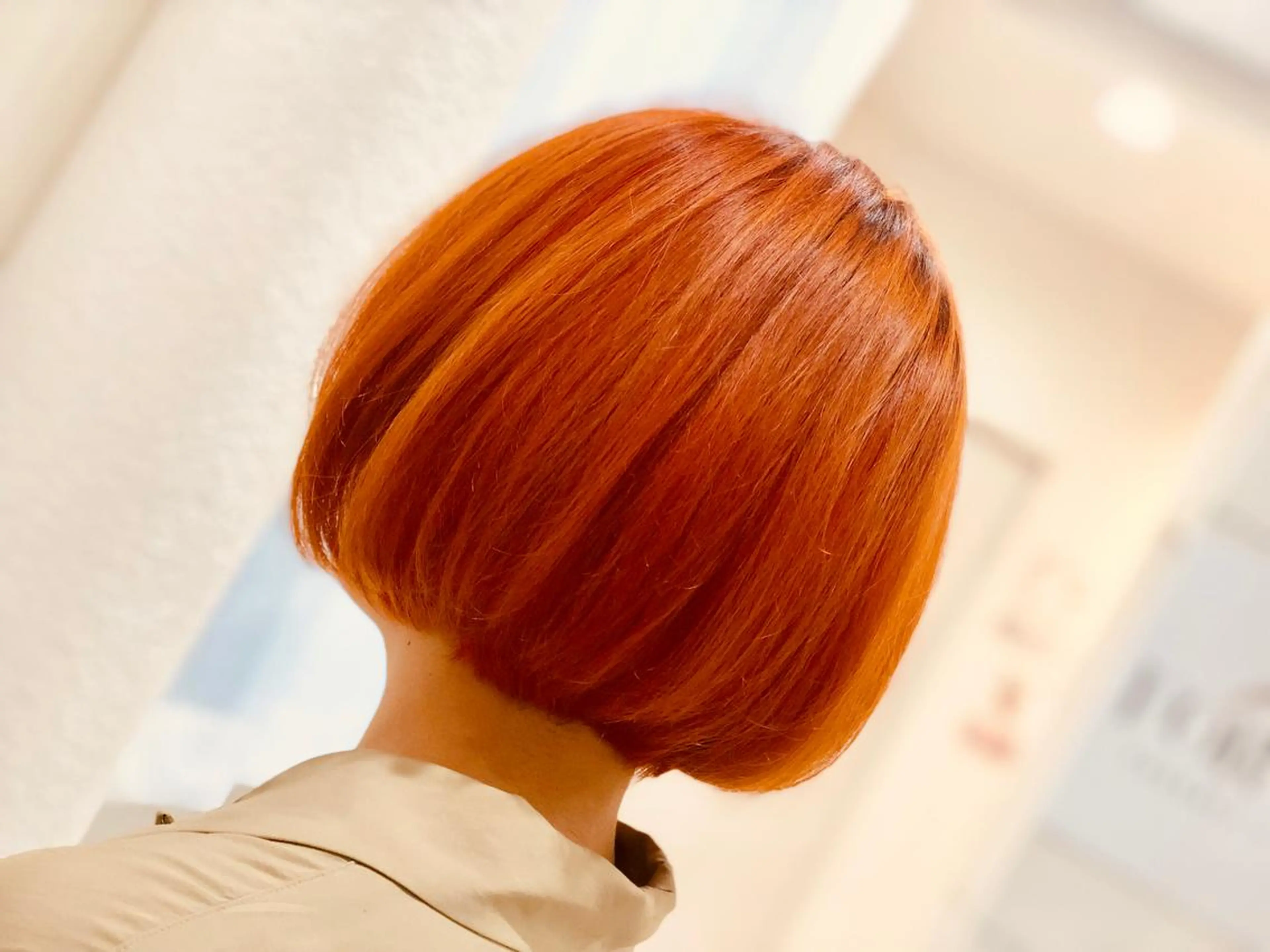 ショート カラー ブリーチ オレンジ egg by TJ天気予報所属・🌈日比野 哲二のヘアスタイル