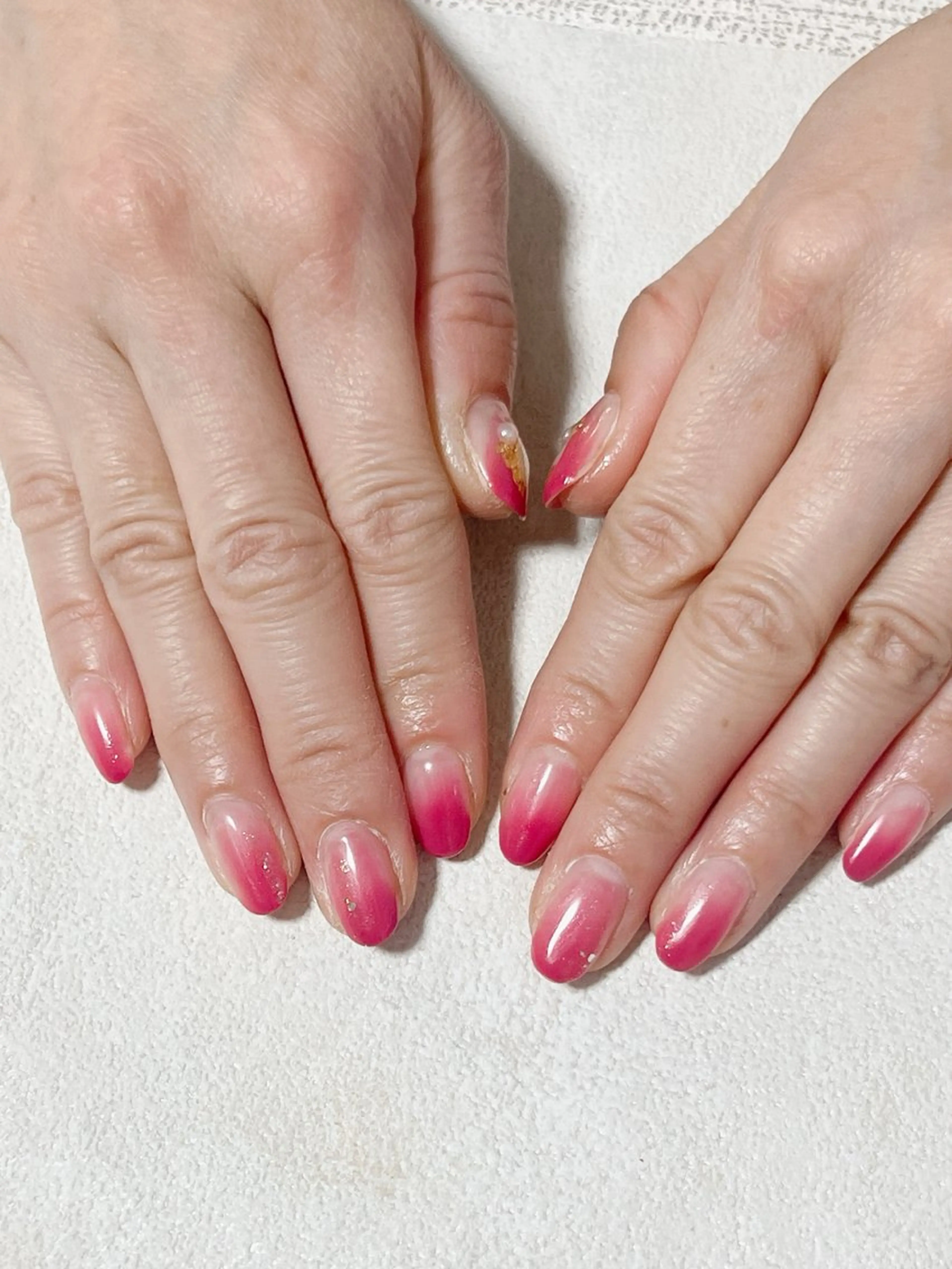 ネイル オーロラネイル フットネイル フレンチネイル ジェルネイル ハート ハンドネイル Mogu nail 二子玉川のネイルデザイン