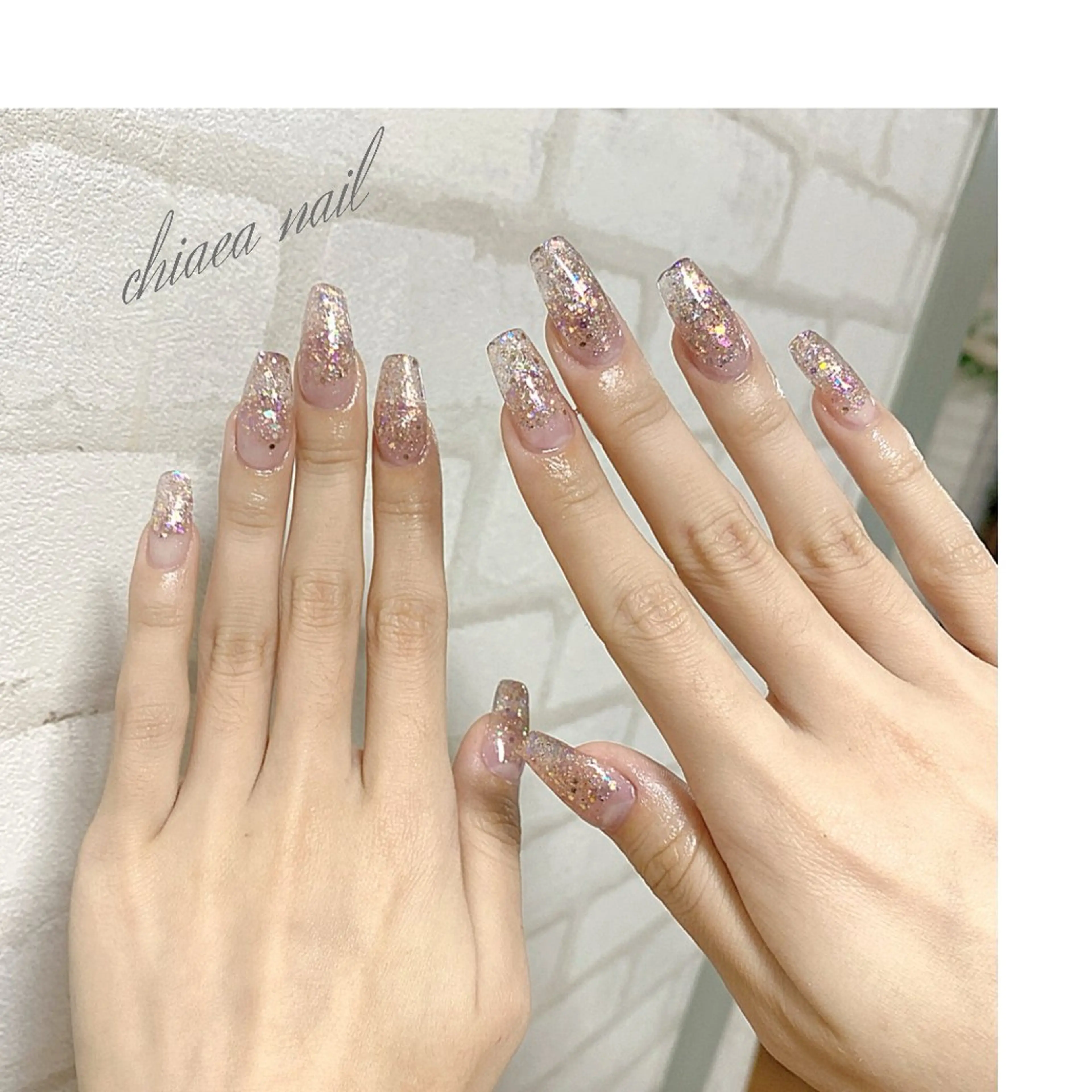 ネイル ハンドネイル Chiara チップ長さ出しのネイルデザイン