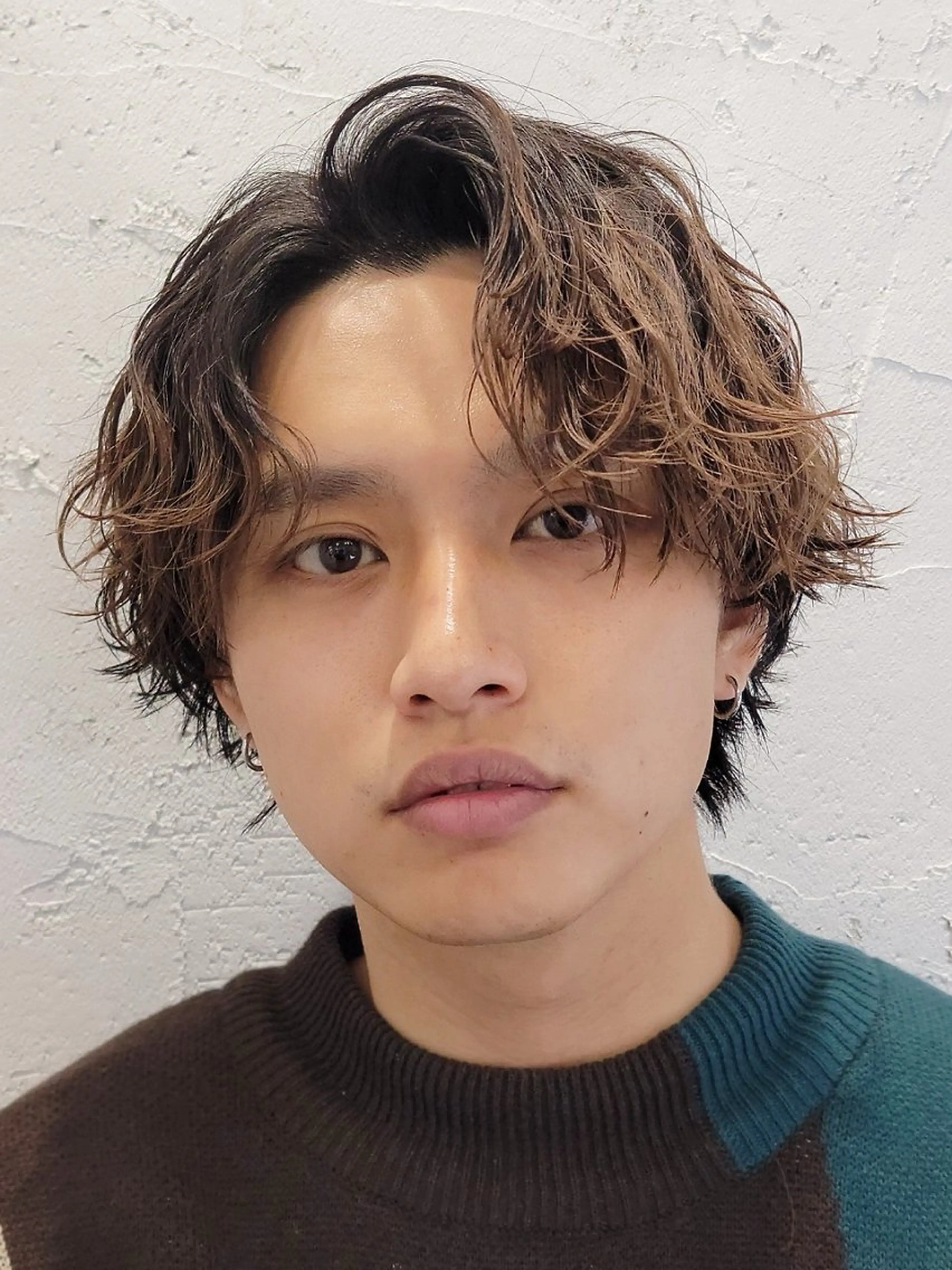 パーマ メンズ 原宿波巻きスパイラル パーマTOSHIのヘアスタイル