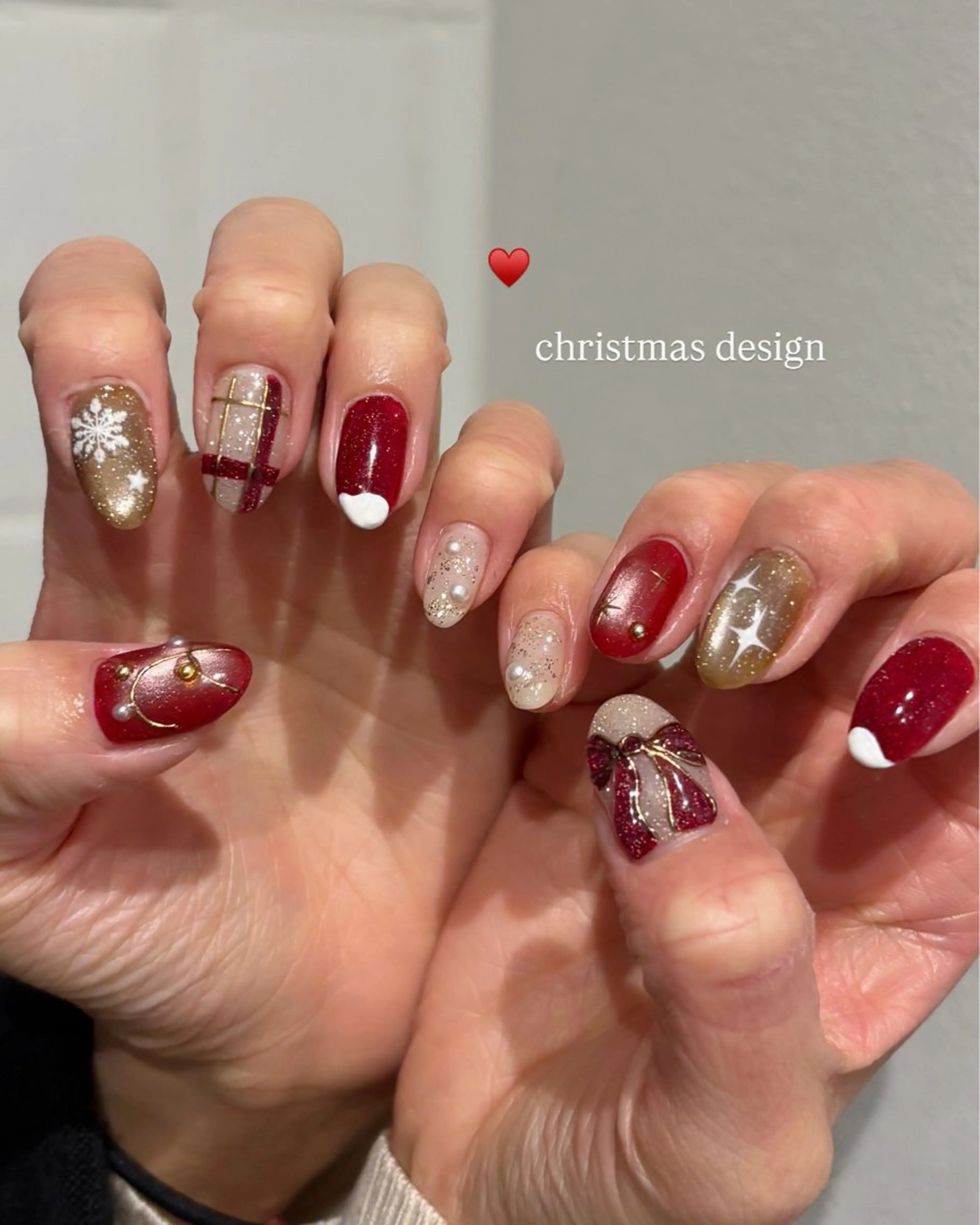 ネイル 冬ネイル クリスマス ハンドネイル Ballie/ Mizukiのネイルデザイン