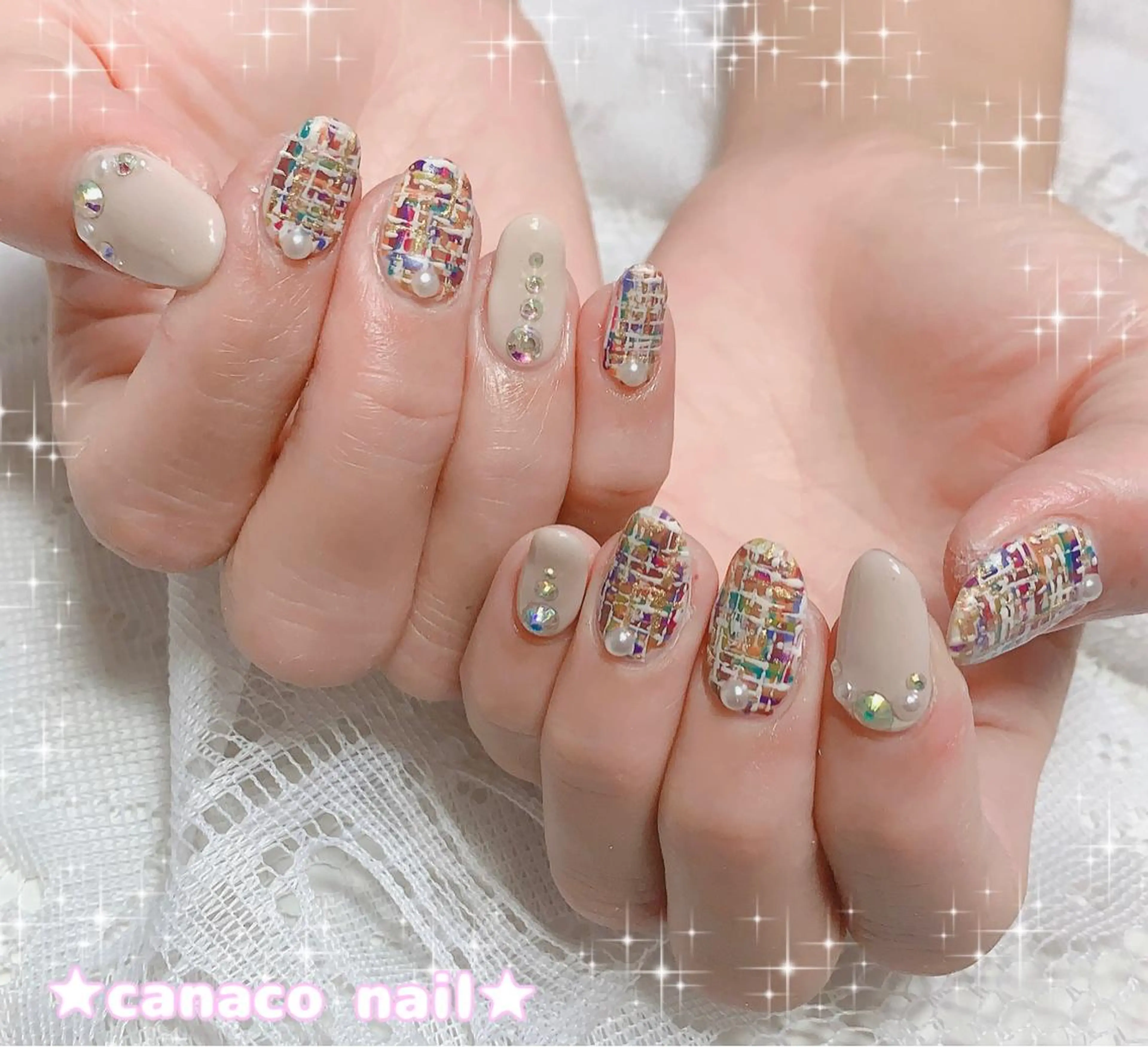 ネイル アートネイル ジェルネイル オフィスネイル パラジェル ストーンネイル ハンドネイル ハンドケア Felice所属・ベテランネイル cnc  nailのネイルデザイン