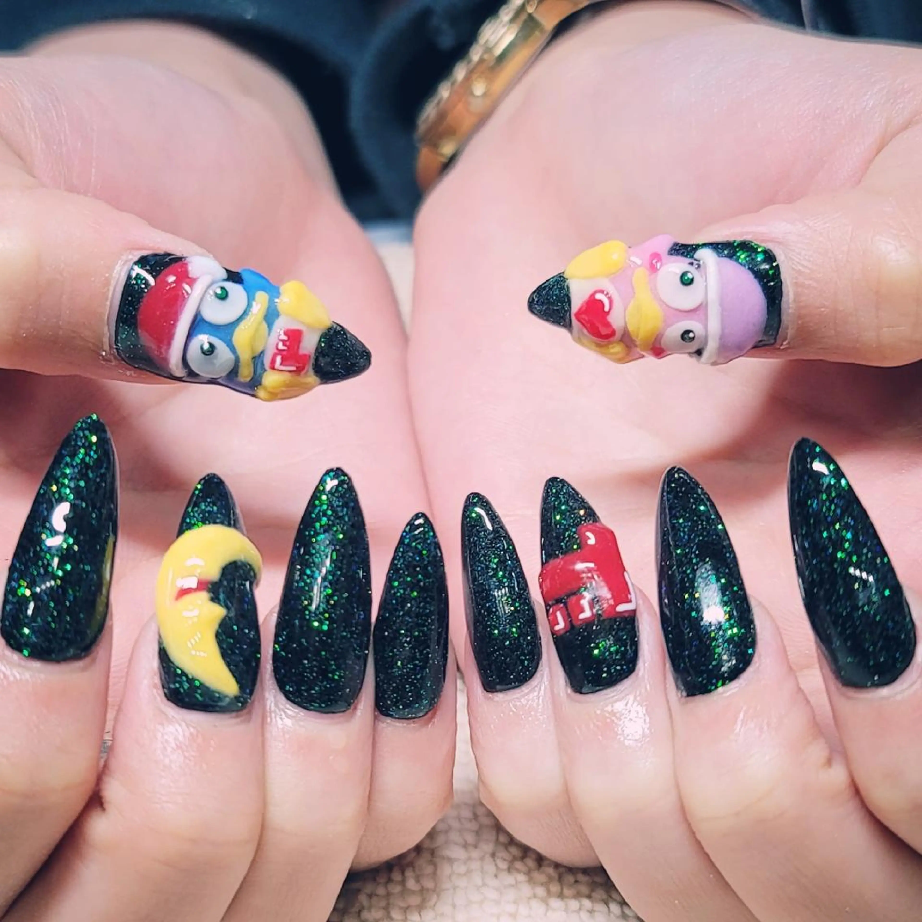 ネイル ラメ(グリッター) ワンカラーネイル ハンドネイル よしだ ひろきのネイルデザイン