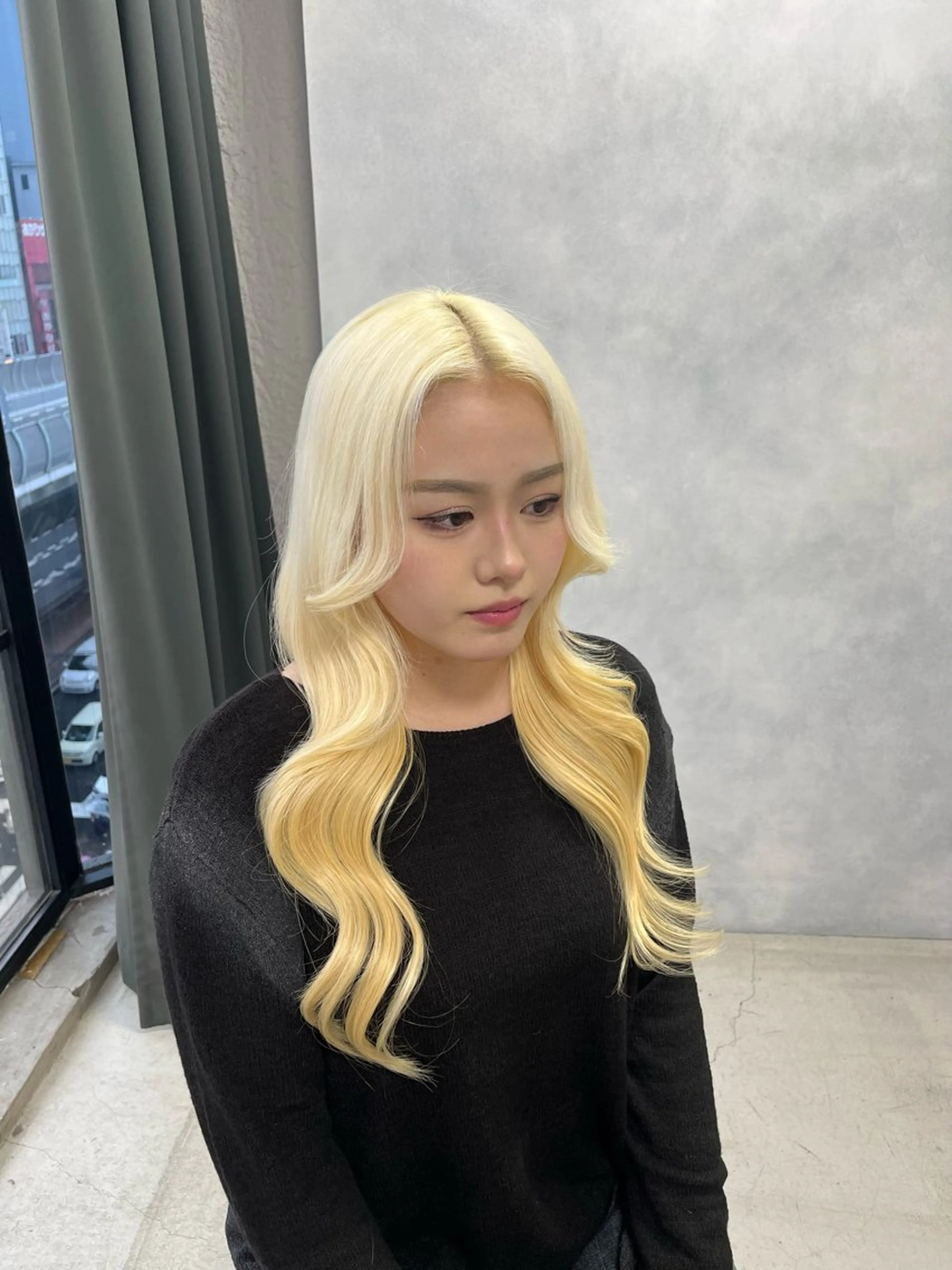 ロング カラー ヘアカラー 🦋韓国ヘア💙 RUNAのヘアスタイル