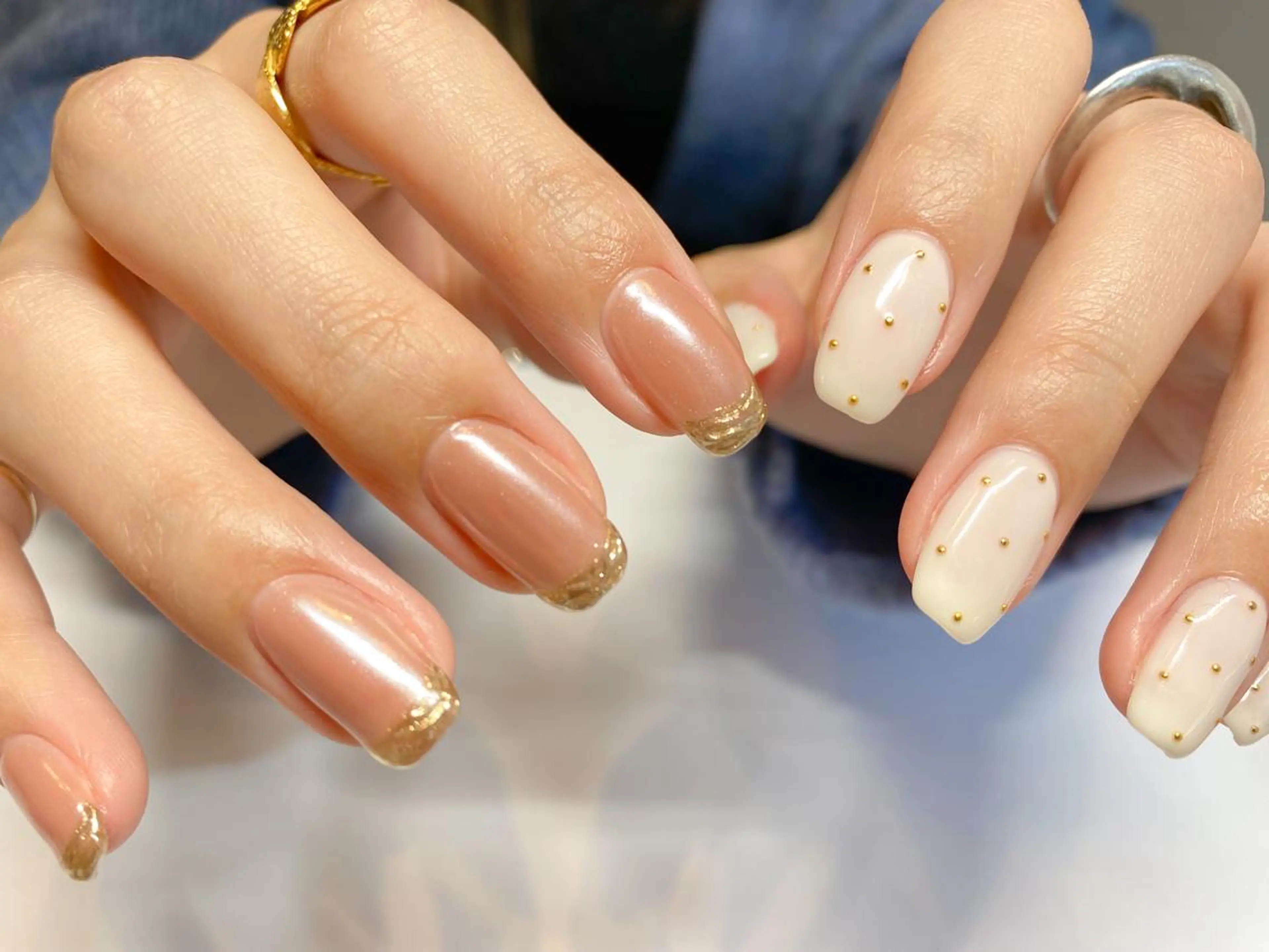 ネイル ゴールド ハンドネイル 表参道colore所属・表参道colore店 REICAのネイルデザイン