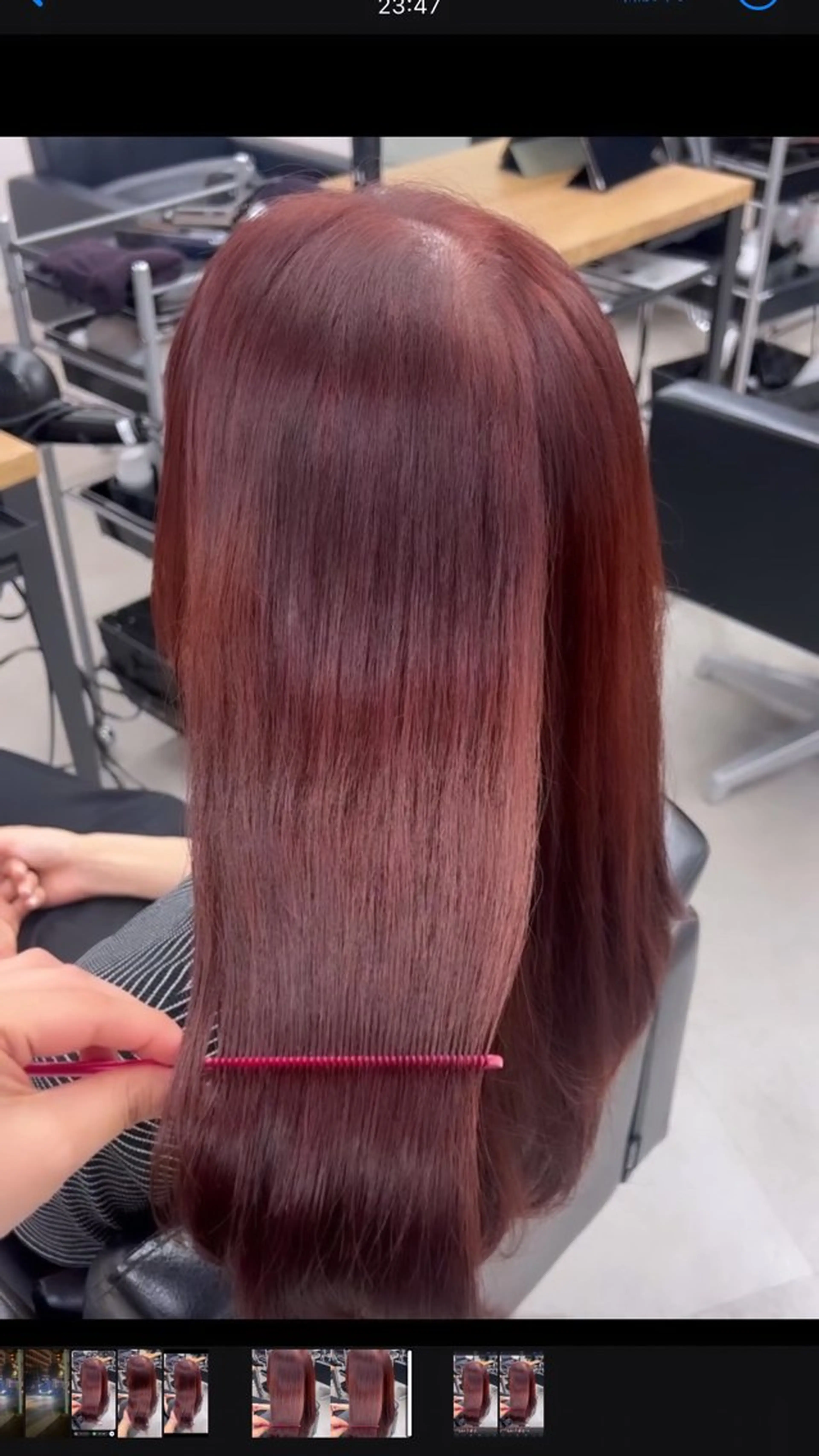 セミロング 暖色カラー/レイヤー カット☁️MEI☁️のヘアスタイル