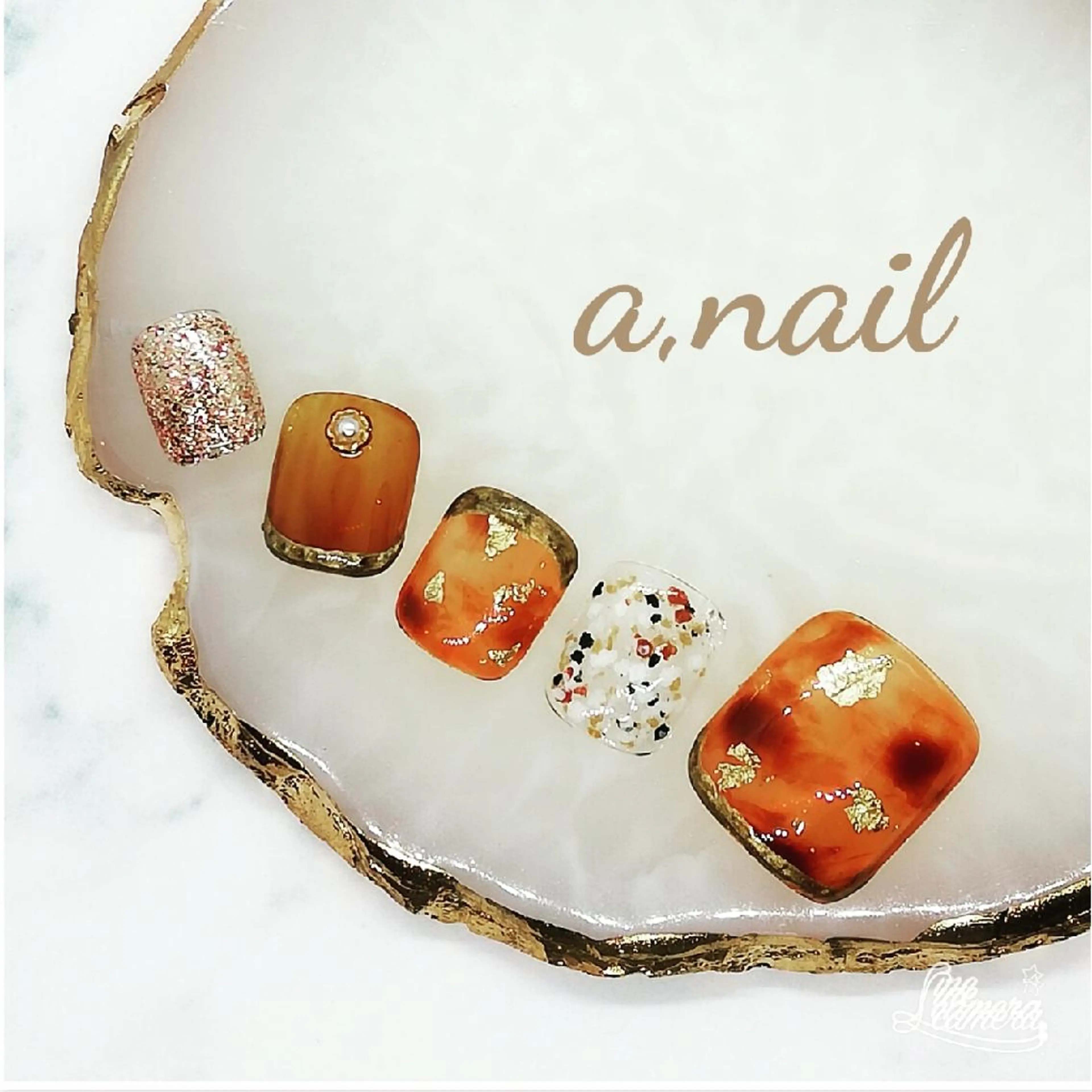 ネイル ストーンネイル フットネイル ネイルサロン エーネイルのネイルデザイン