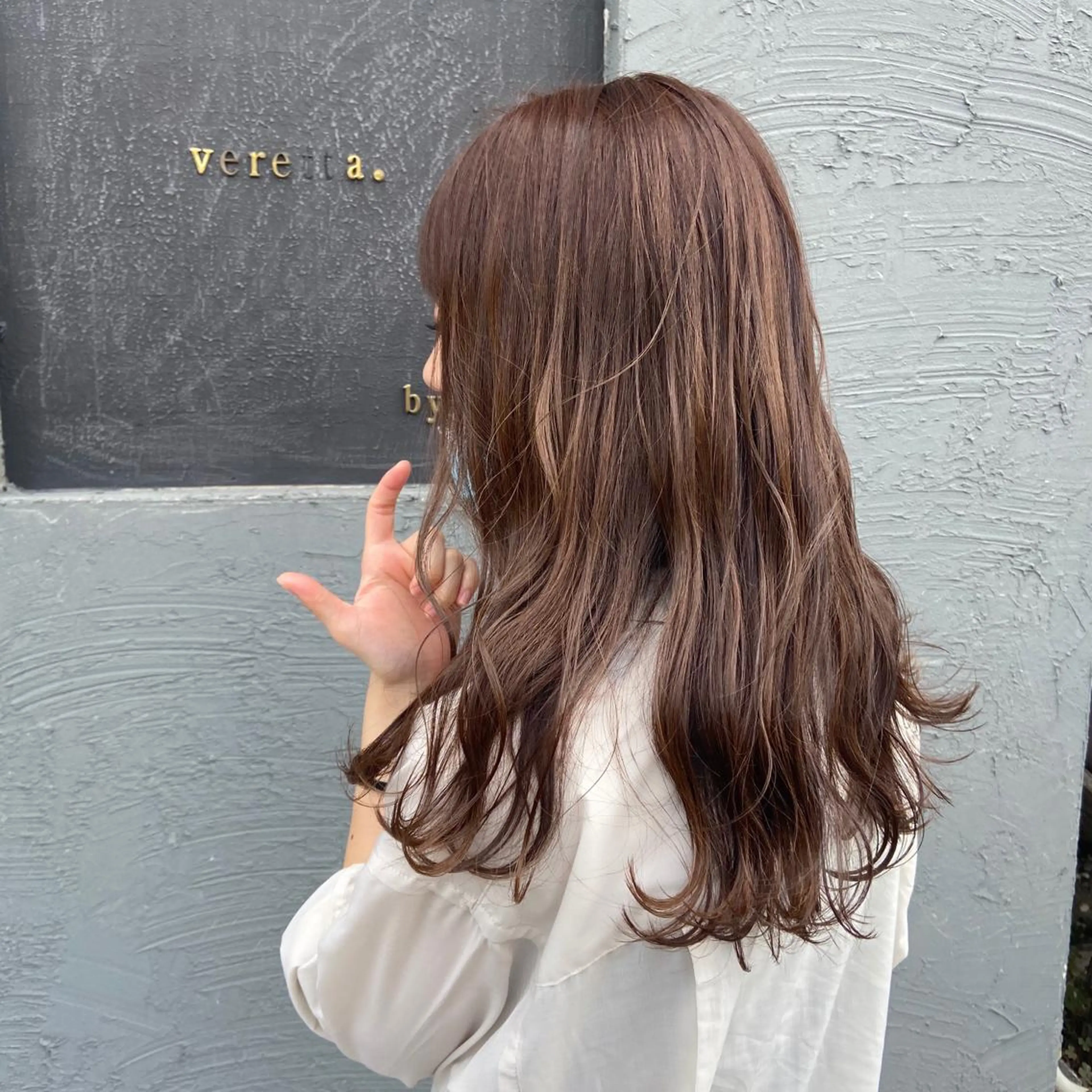 ロング カラー 馬場 瑞穂のヘアスタイル