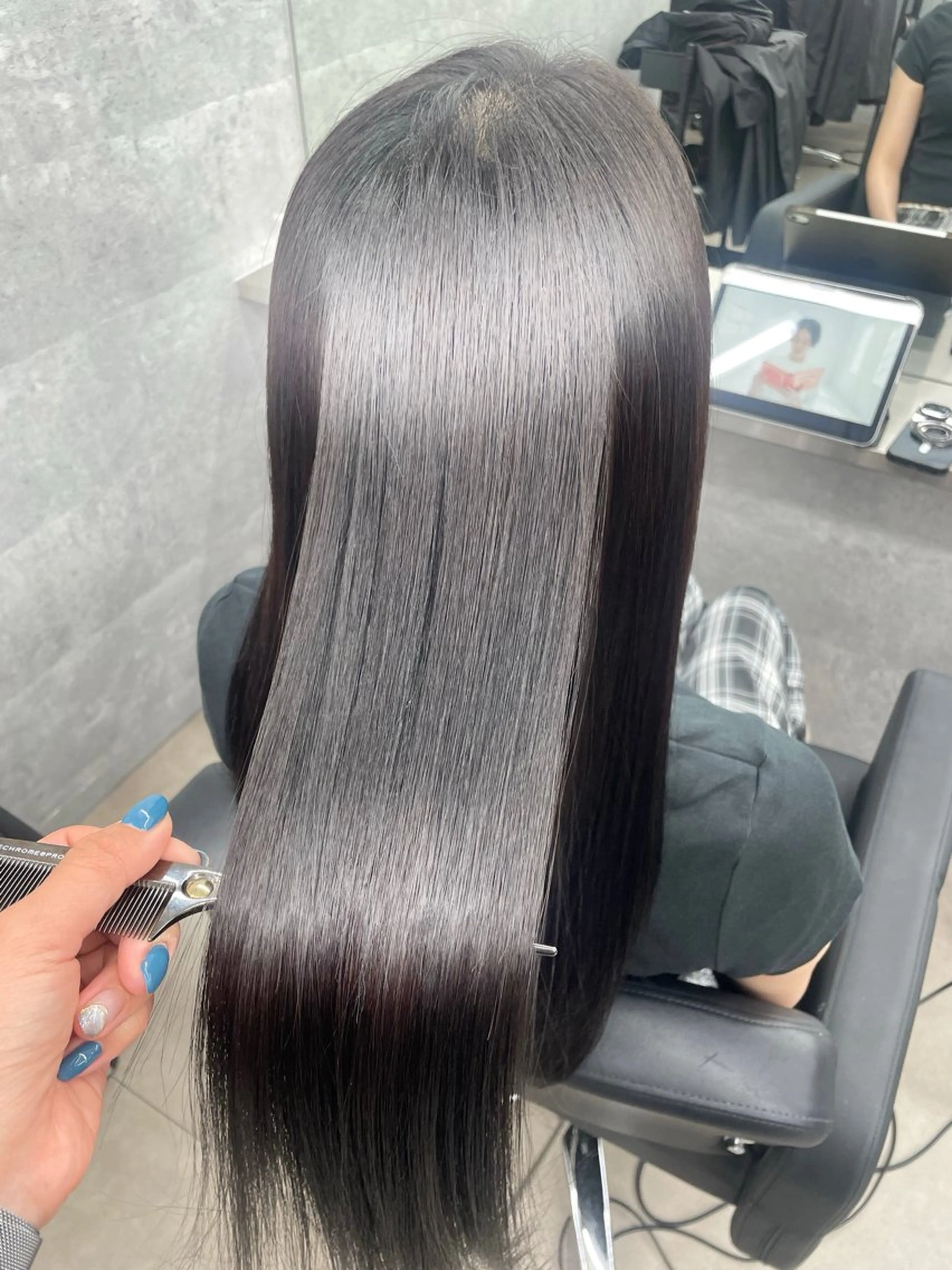 ロング カラー カット 縮毛矯正 トリートメント ヘッドスパ ヘアセット 髪質改善/縮毛/新宿 🫧SUZUKA🫧のヘアスタイル