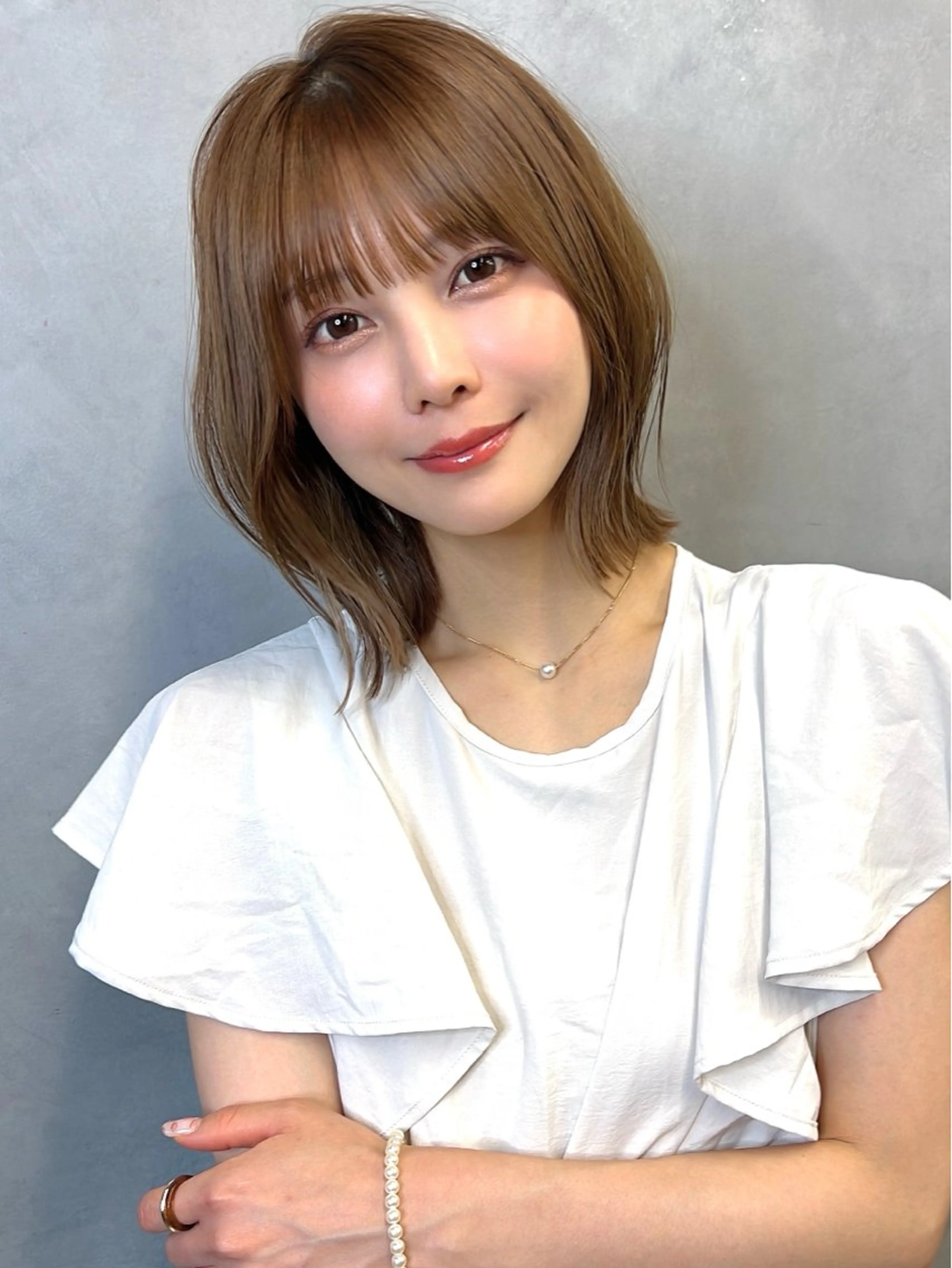 ショート カラー ボブ ボブ/レイヤー /植原健太のヘアスタイル