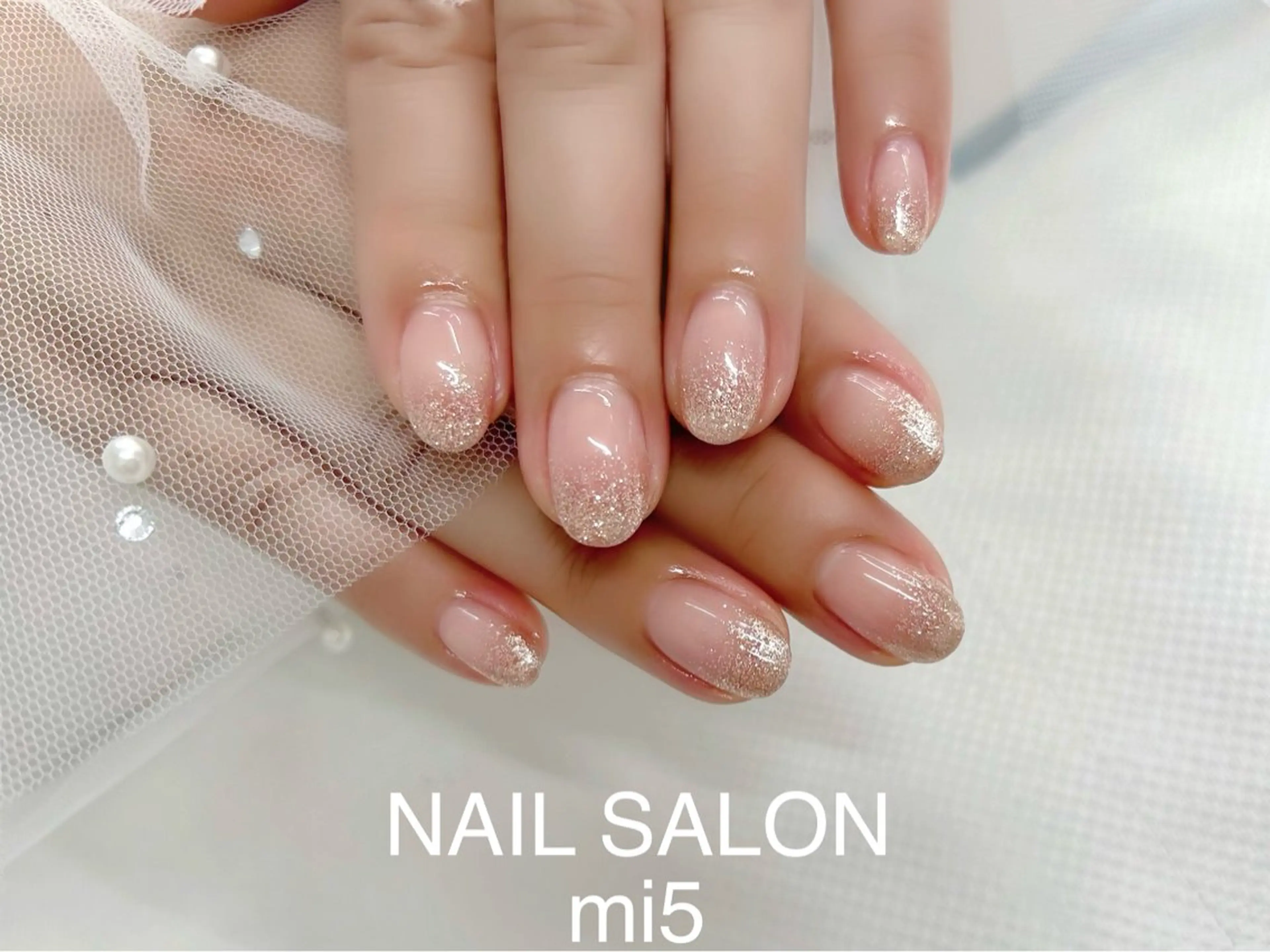 ネイル グラデーション ラメ(グリッター) ラメグラデーション ハンドネイル NAIL SALON mi5／Momokoのネイルデザイン