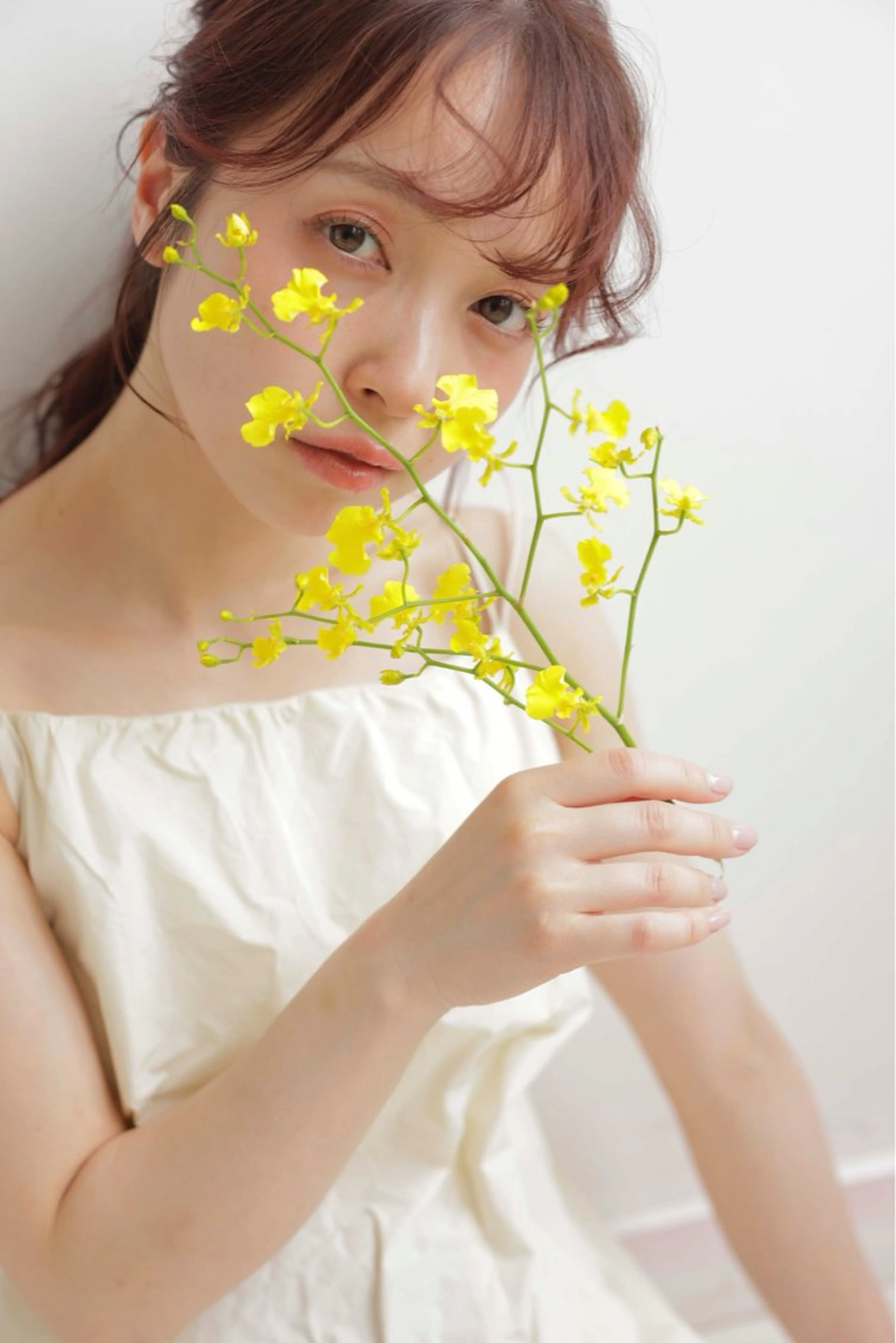 ミディアム カラー ヘアアレンジ 暖色カラー / minoriのヘアスタイル