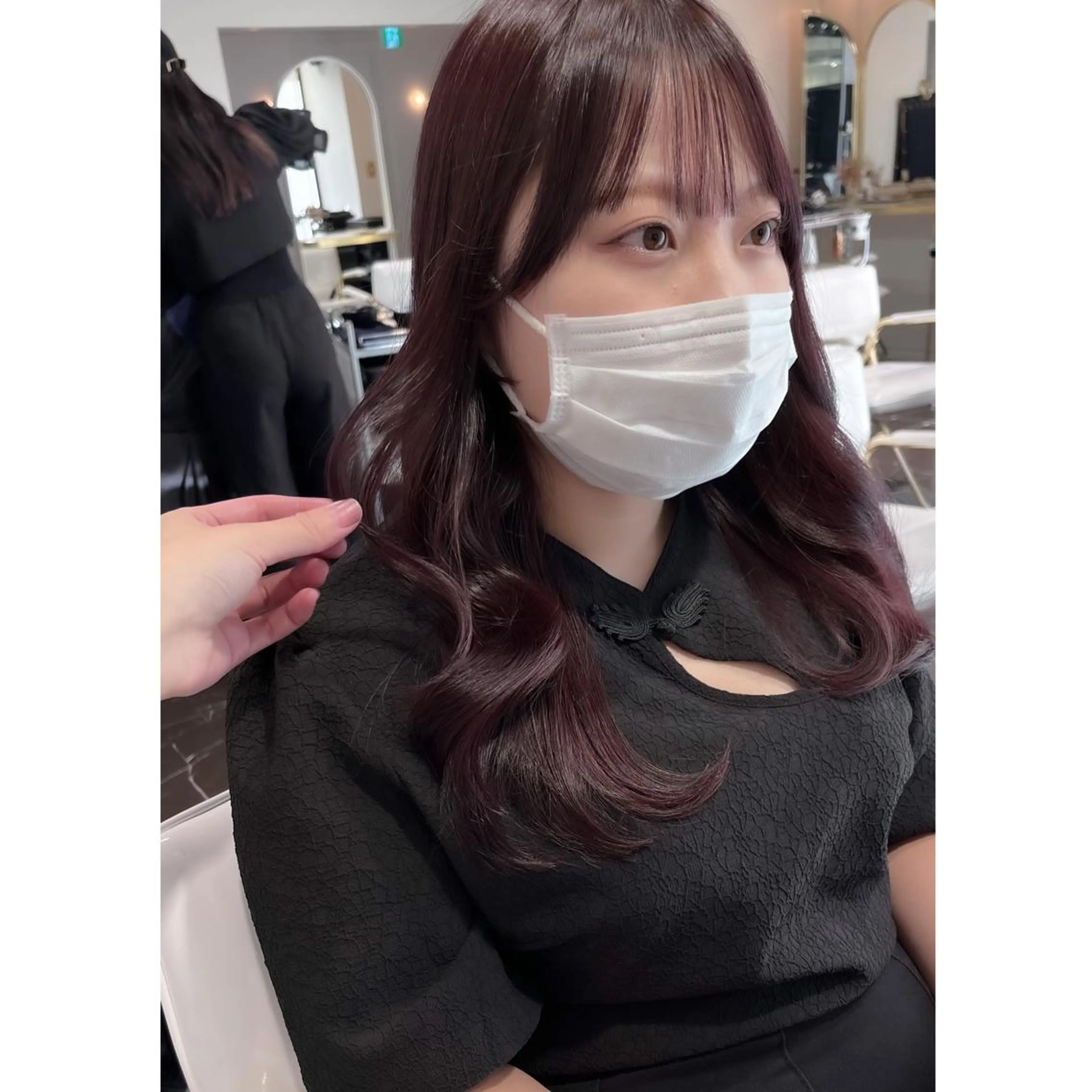 セミロング カラー ブリーチ ブリーチなしカラー ヘアカラー LOTTA CUCCI所属・miyu /トレンド カラー×艶髪のヘアスタイル