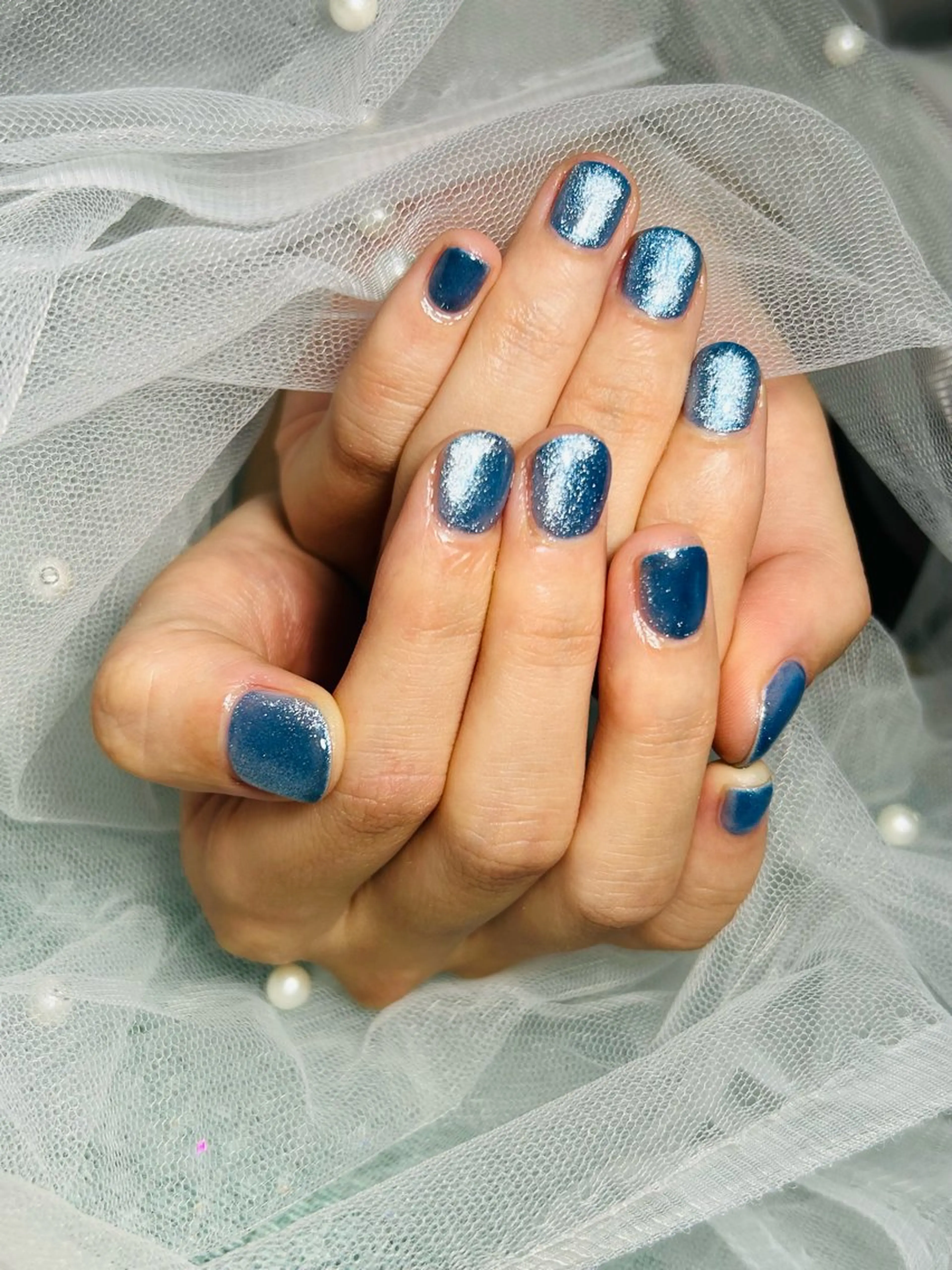 ネイル ジェルネイル マグネットネイル 金森 真以のネイルデザイン