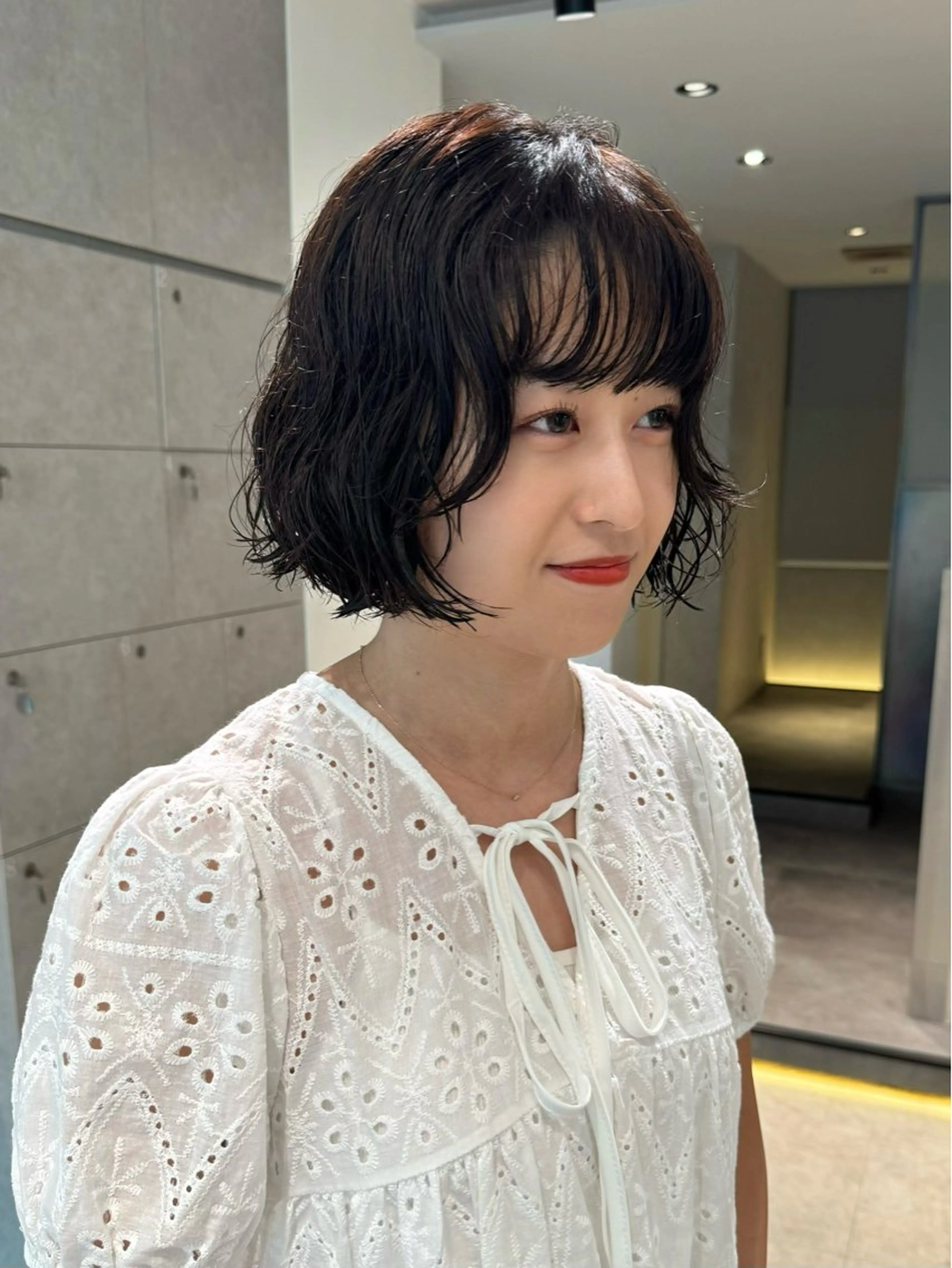 ショート カラー パーマ ボブ カット ヘアカラー パーマ Qin shaire salon 原宿所属・🌿パーマ/ボブ/ レイヤー/Mikiのヘアスタイル