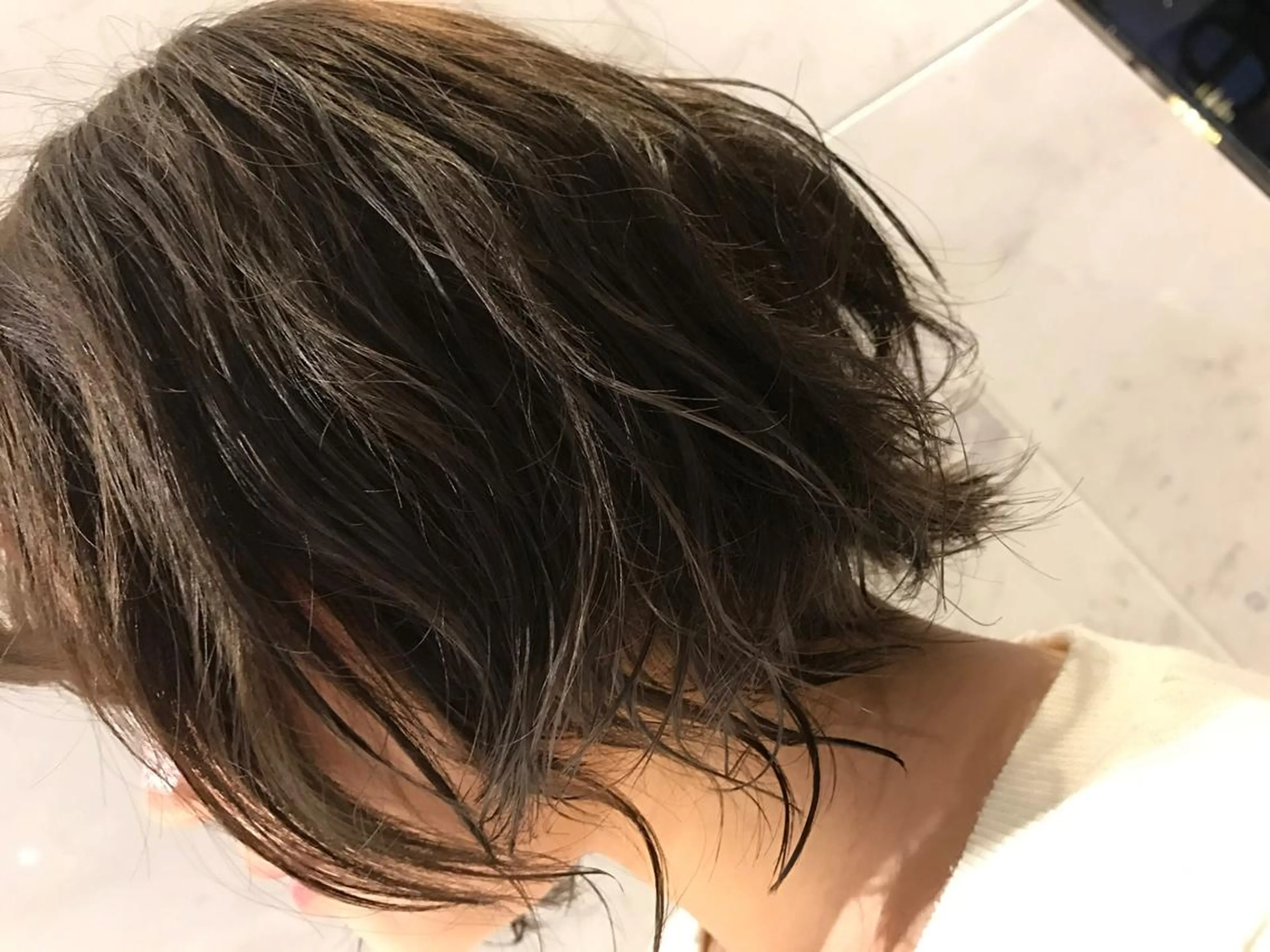 ショート カラー パーマ 韓国レイヤーカット要 暗透カラー📓吉祥寺のヘアスタイル