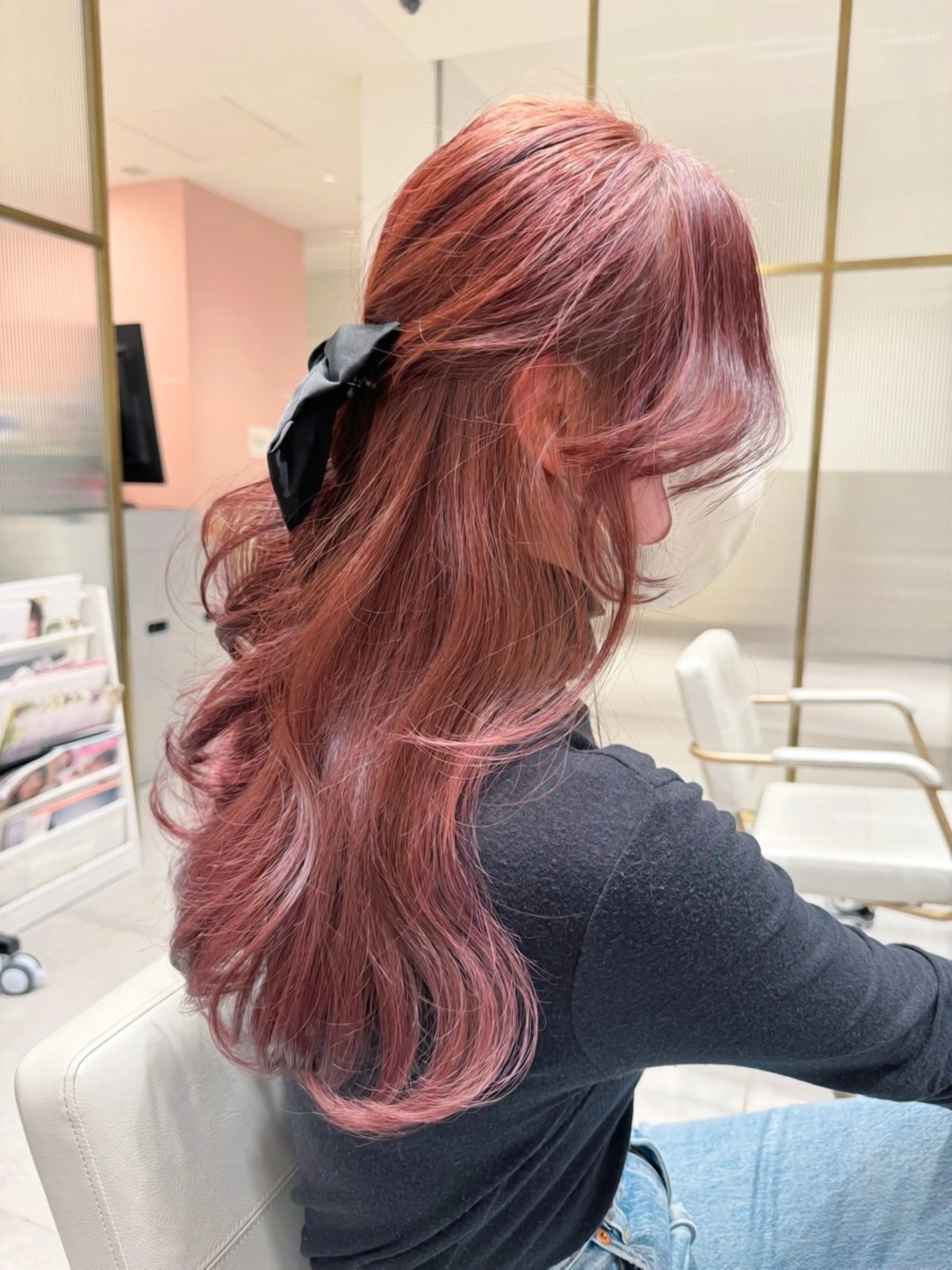 セミロング カラー ヘアカラー トリートメント ヘッドスパ ヘアセット 韓国ヘア/レイヤー/ 顔まわり/りょーとのヘアスタイル