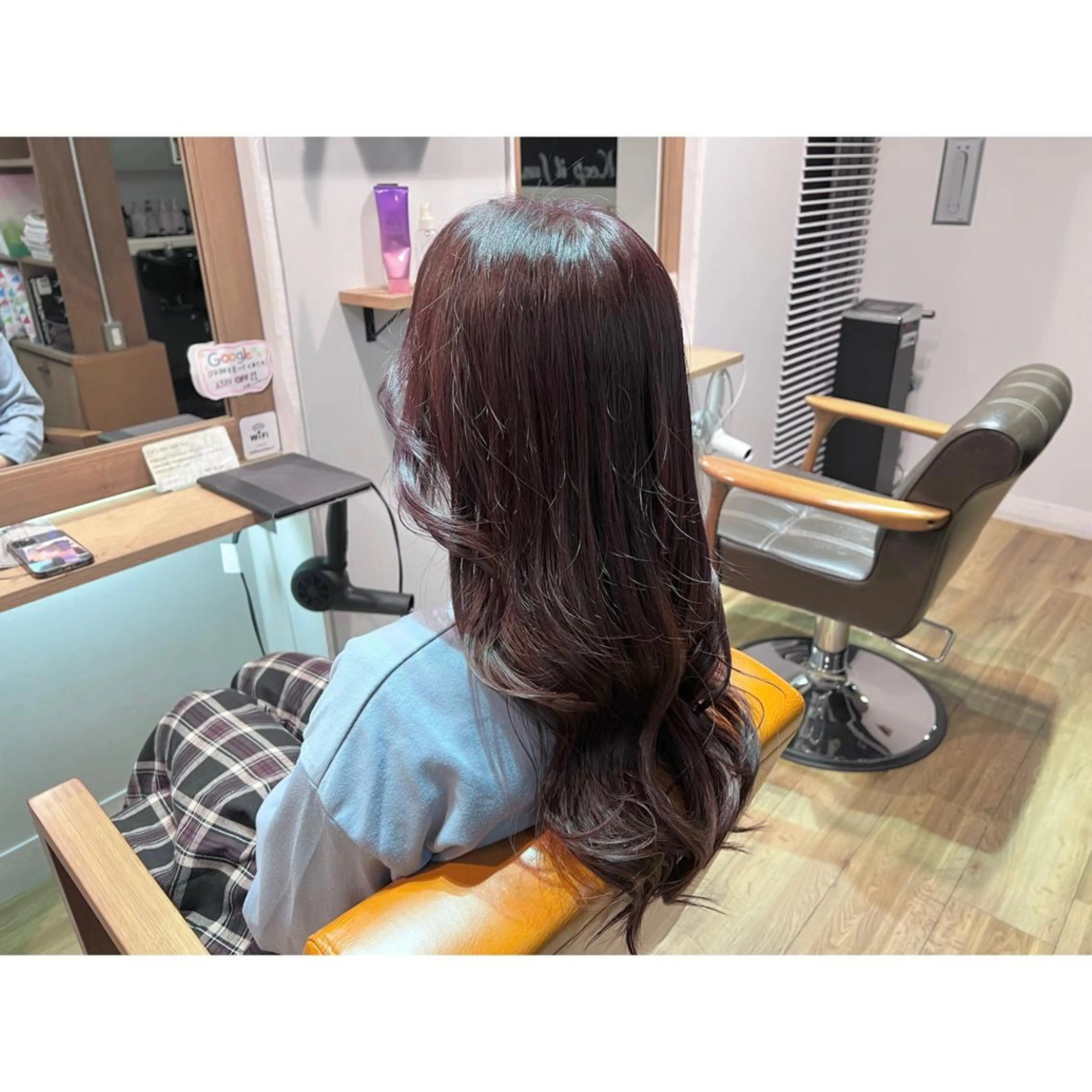 ロング カラー ラベンダーカラー ヘアカラー トリートメント ツキダテ ユイのヘアスタイル