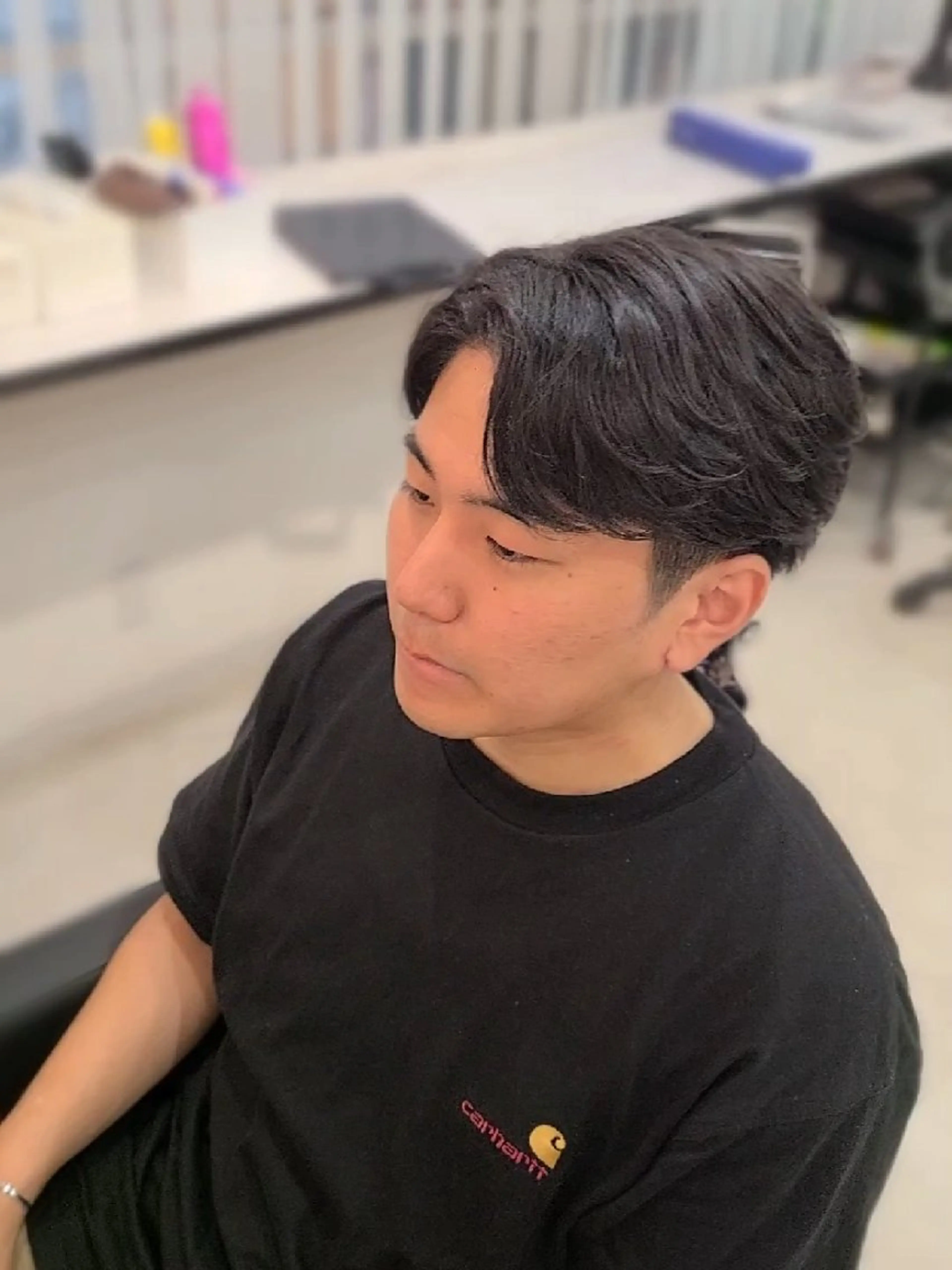 ミディアム カット ヘアセット Lapis 名古屋駅前店所属・LEN名古屋/パーマ 海外ヘア/メンズ特化のヘアスタイル