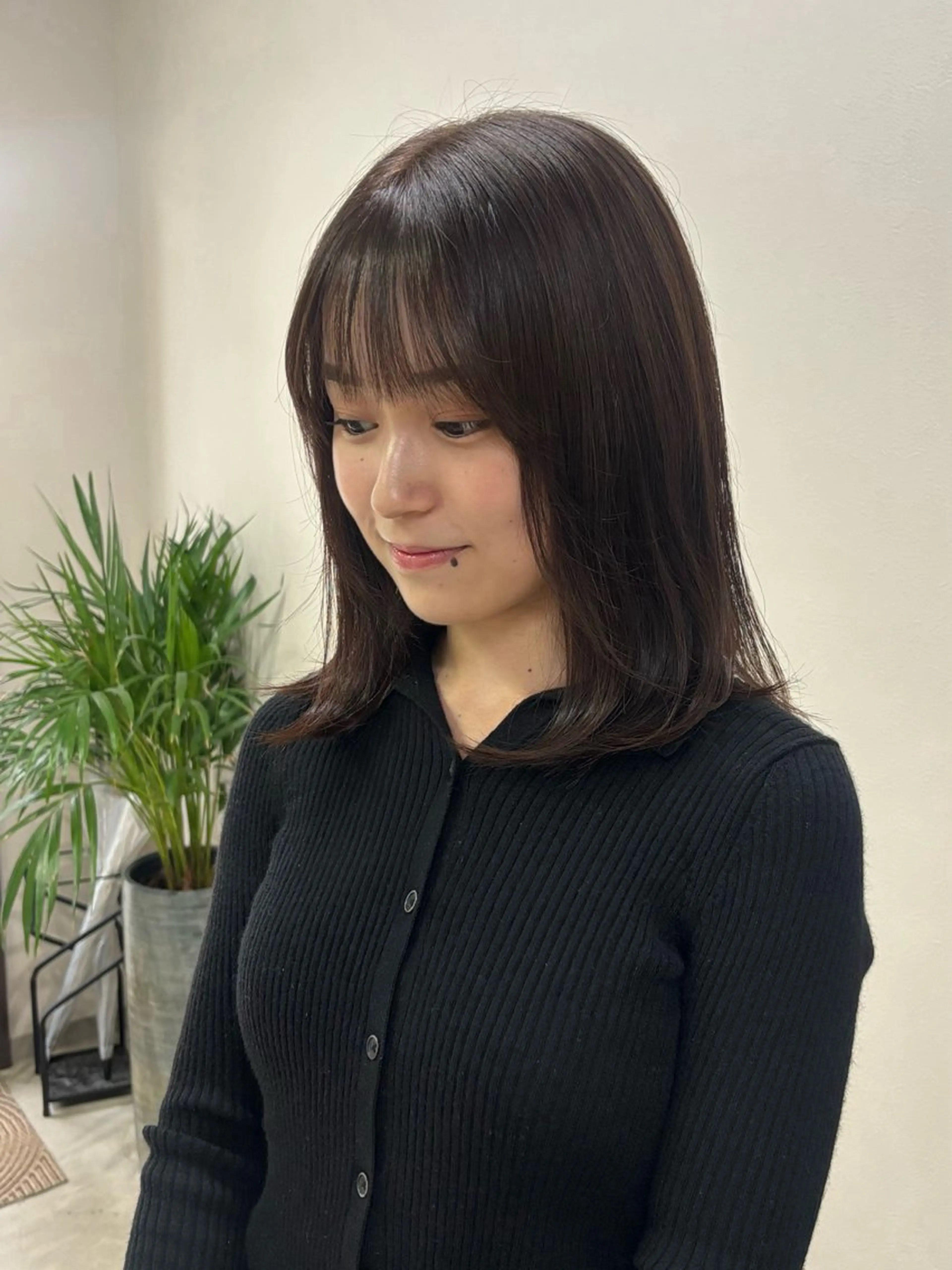 セミロング カラー グレージュ カット ヘアカラー トリートメント 🐼 こゆきのヘアスタイル