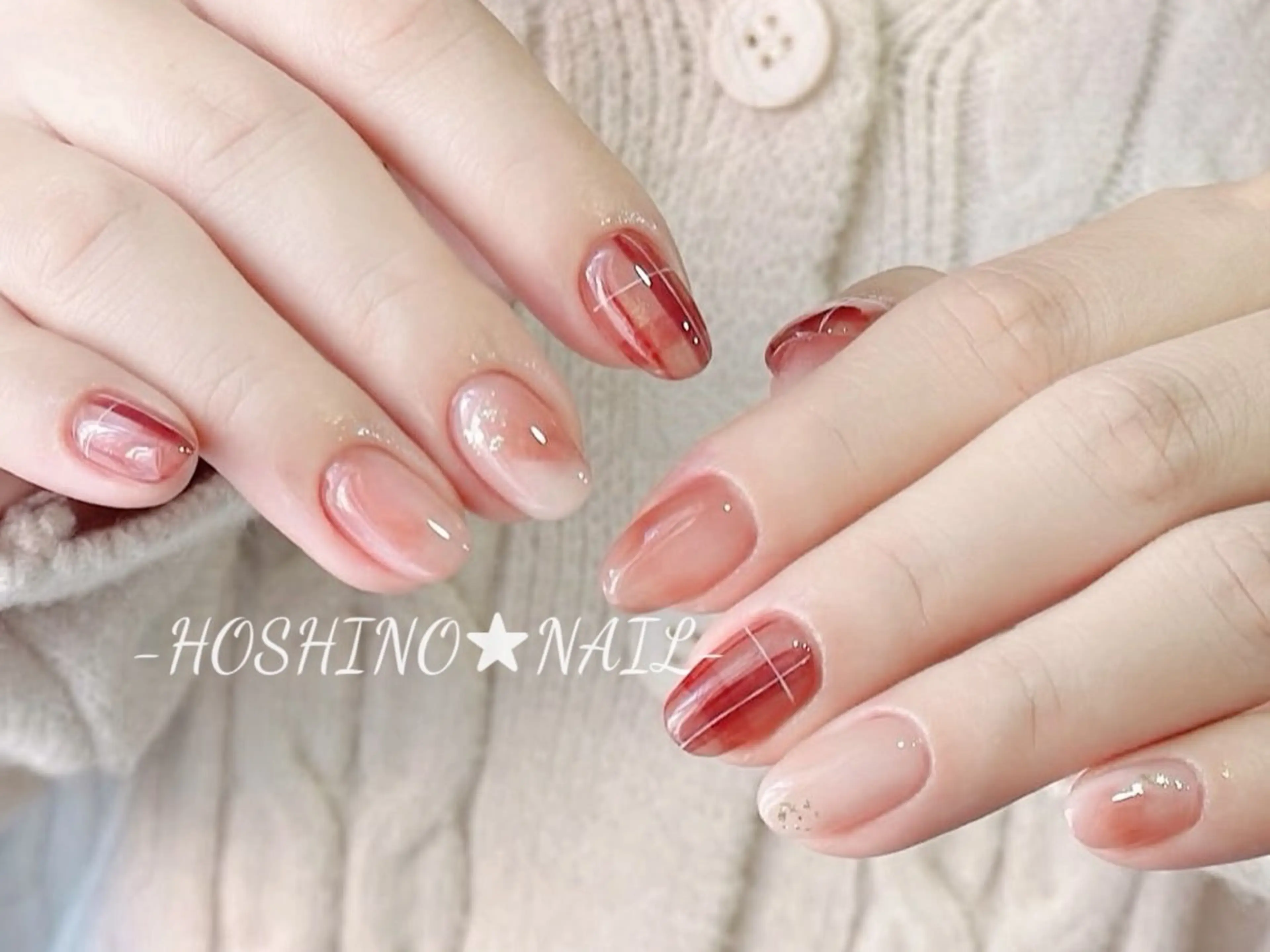 ネイル オーロラネイル チークネイル ドット フットネイル フレンチネイル ハンドネイル ★HOSHINO NAIL★新宿店のネイルデザイン
