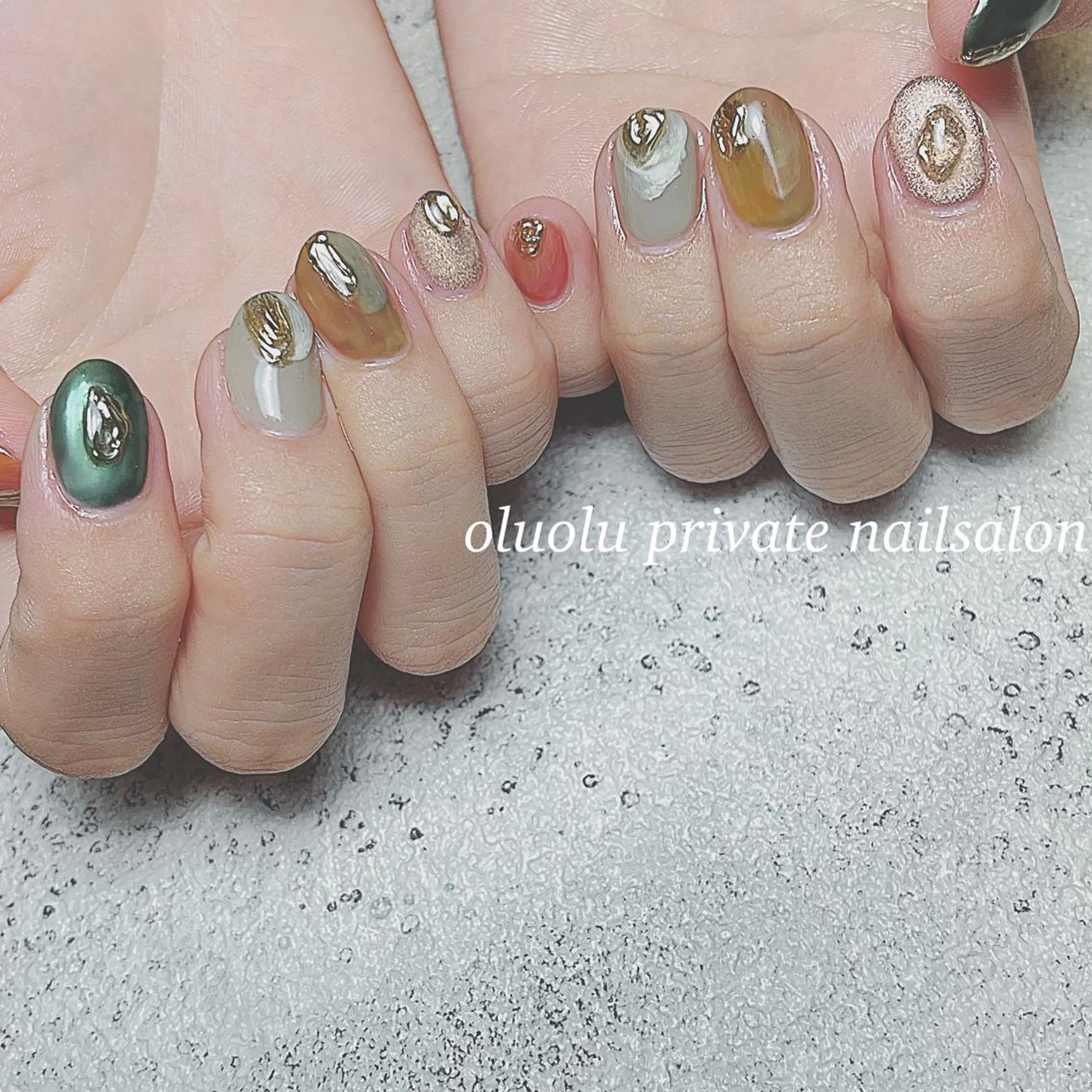 ネイル アートネイル フットネイル マグネットネイル マットネイル ニュアンスネイル ハンドネイル 大村 紬華のネイルデザイン