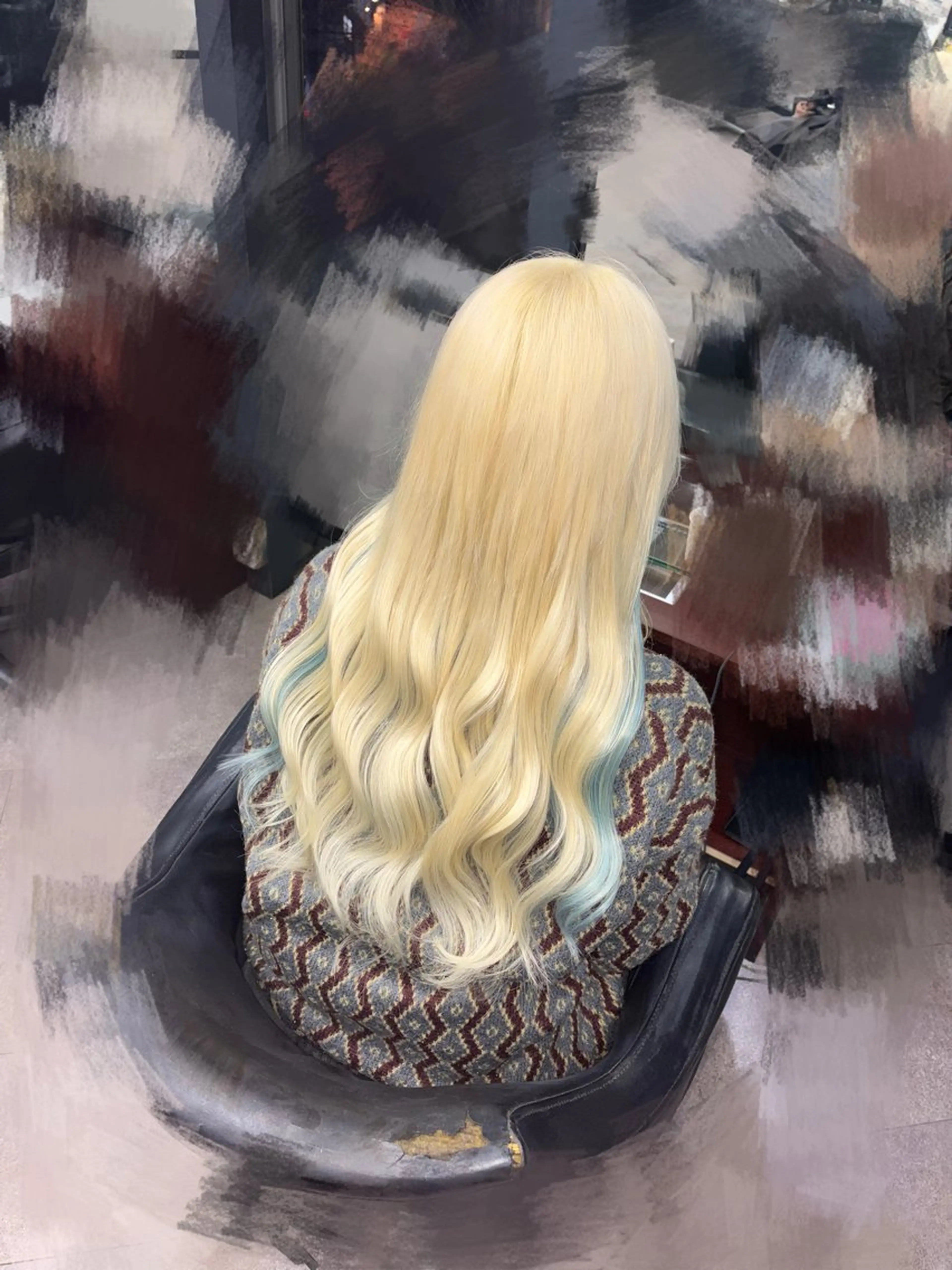 カラー ブリーチ BIZE 💚りょうか💚のヘアスタイル