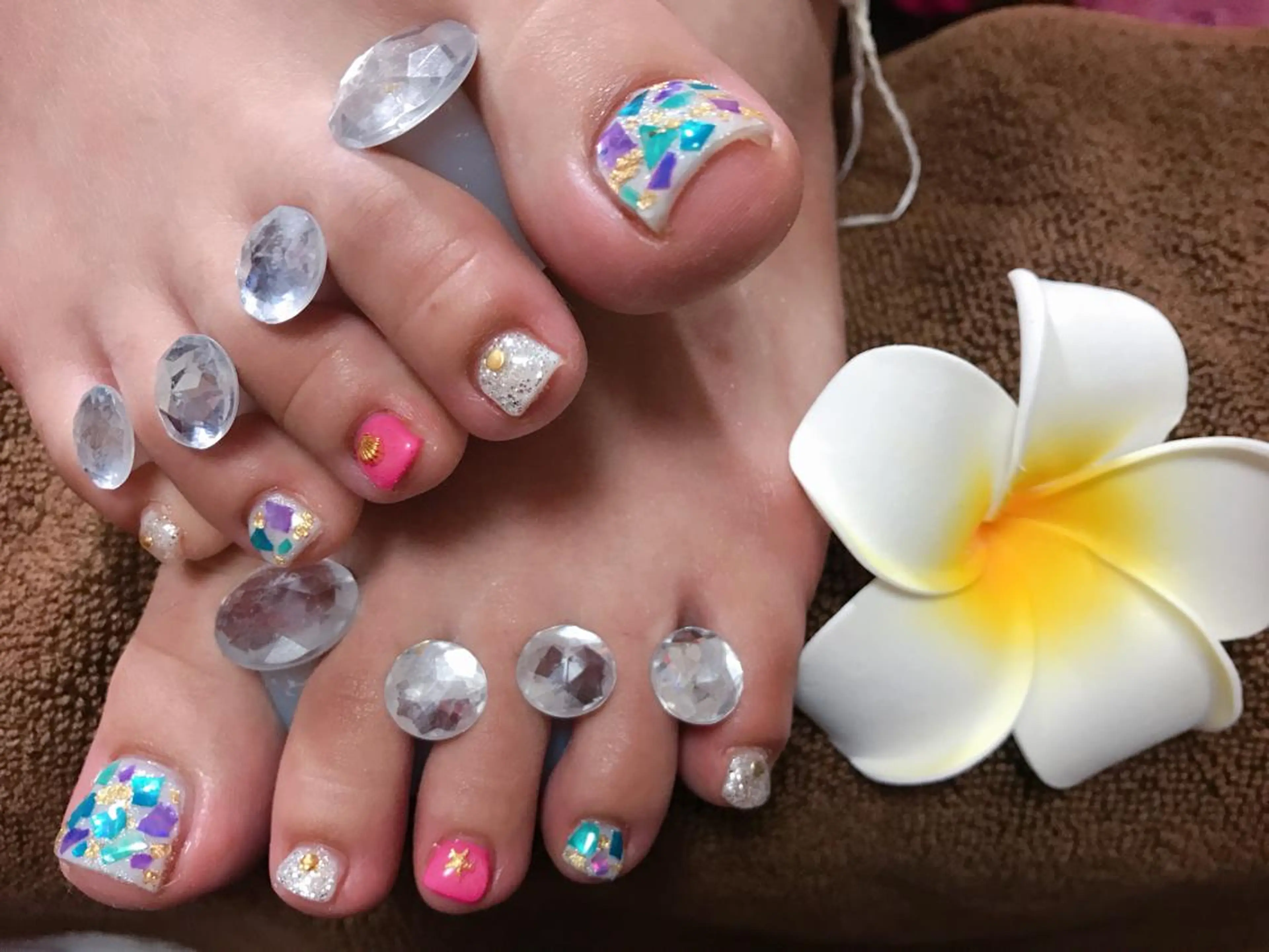 ネイル フットネイル ピンク フットネイル Nail Salon macherieのネイルデザイン