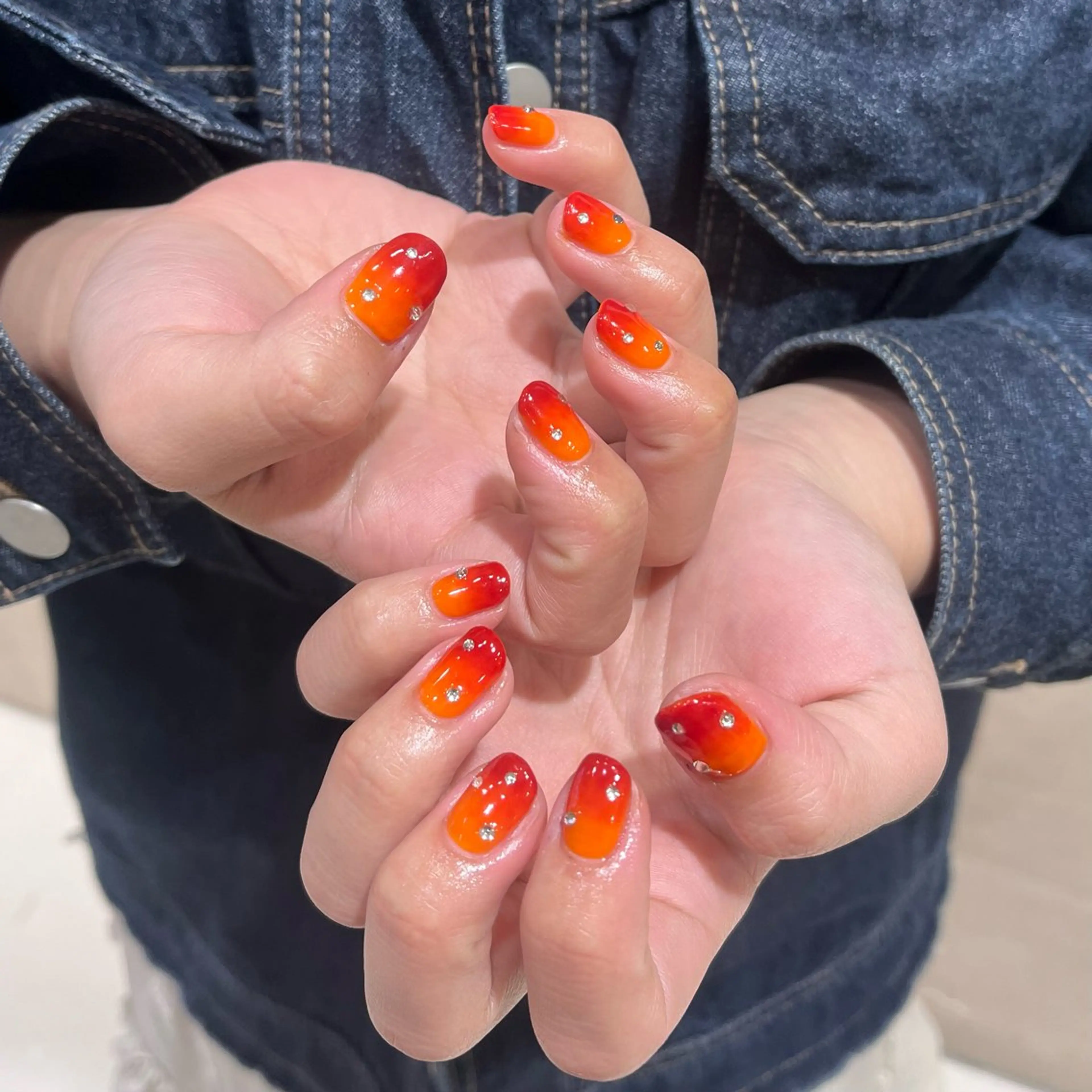 オフ込みフレンチorカラーグラデーションorマグネット⭐️💚の写真