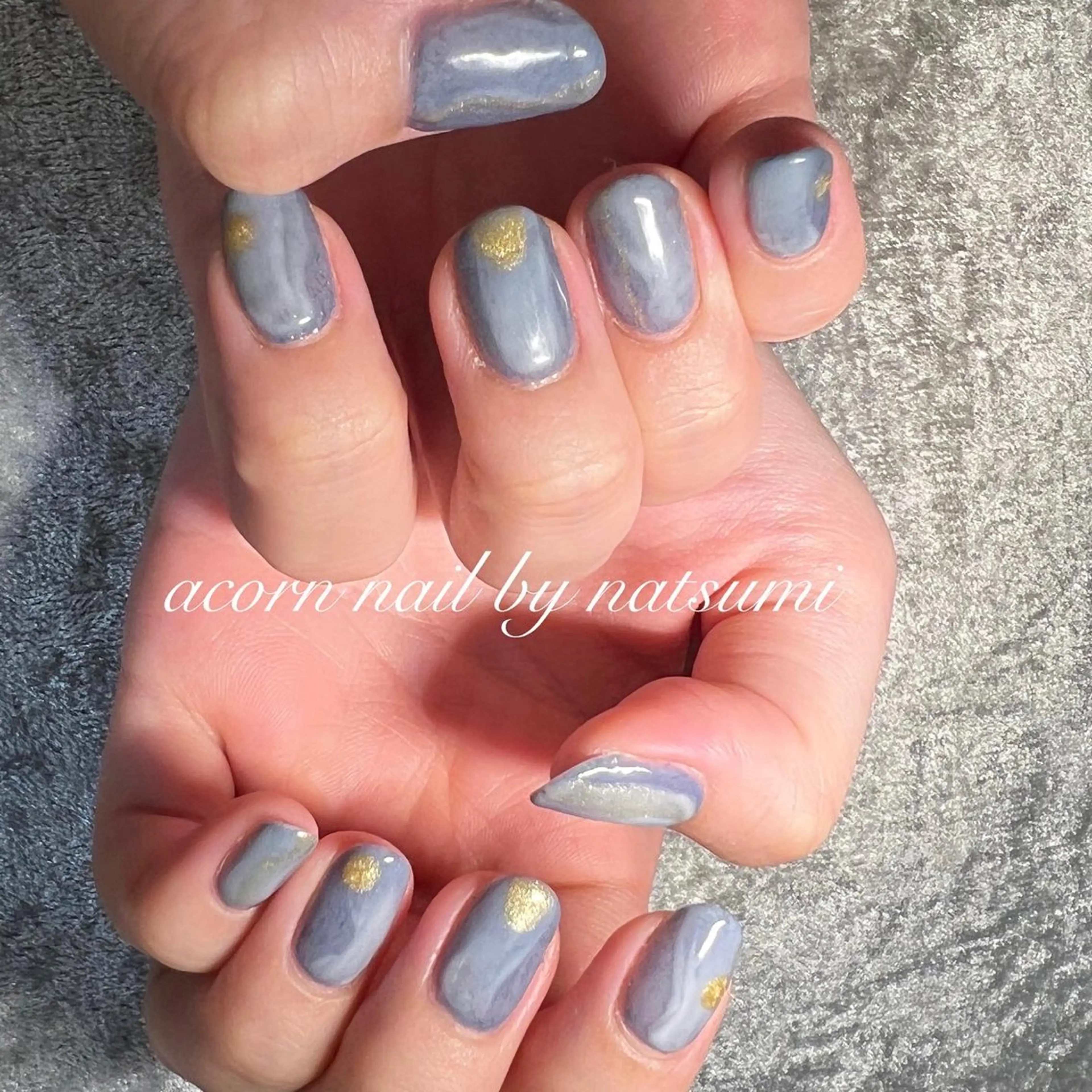 ネイル ゴールド 持ち込み 個性派ニュアンス nuts nail所属・【池袋】nuts nail　なつみのネイルデザイン