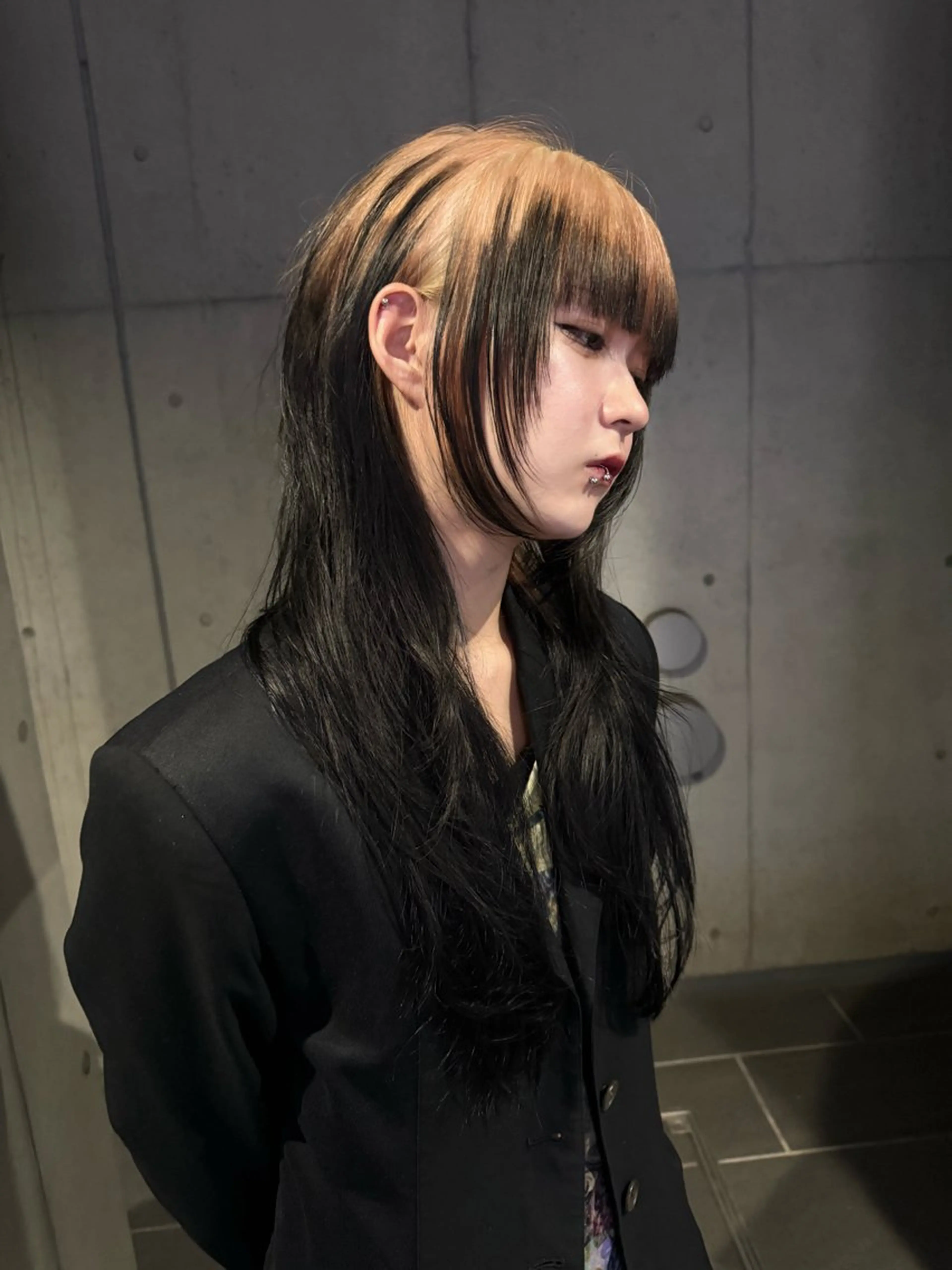 ロング カラー カット ヘアカラー トリートメント だいち/ハイトーン/ デザインカラーのヘアスタイル