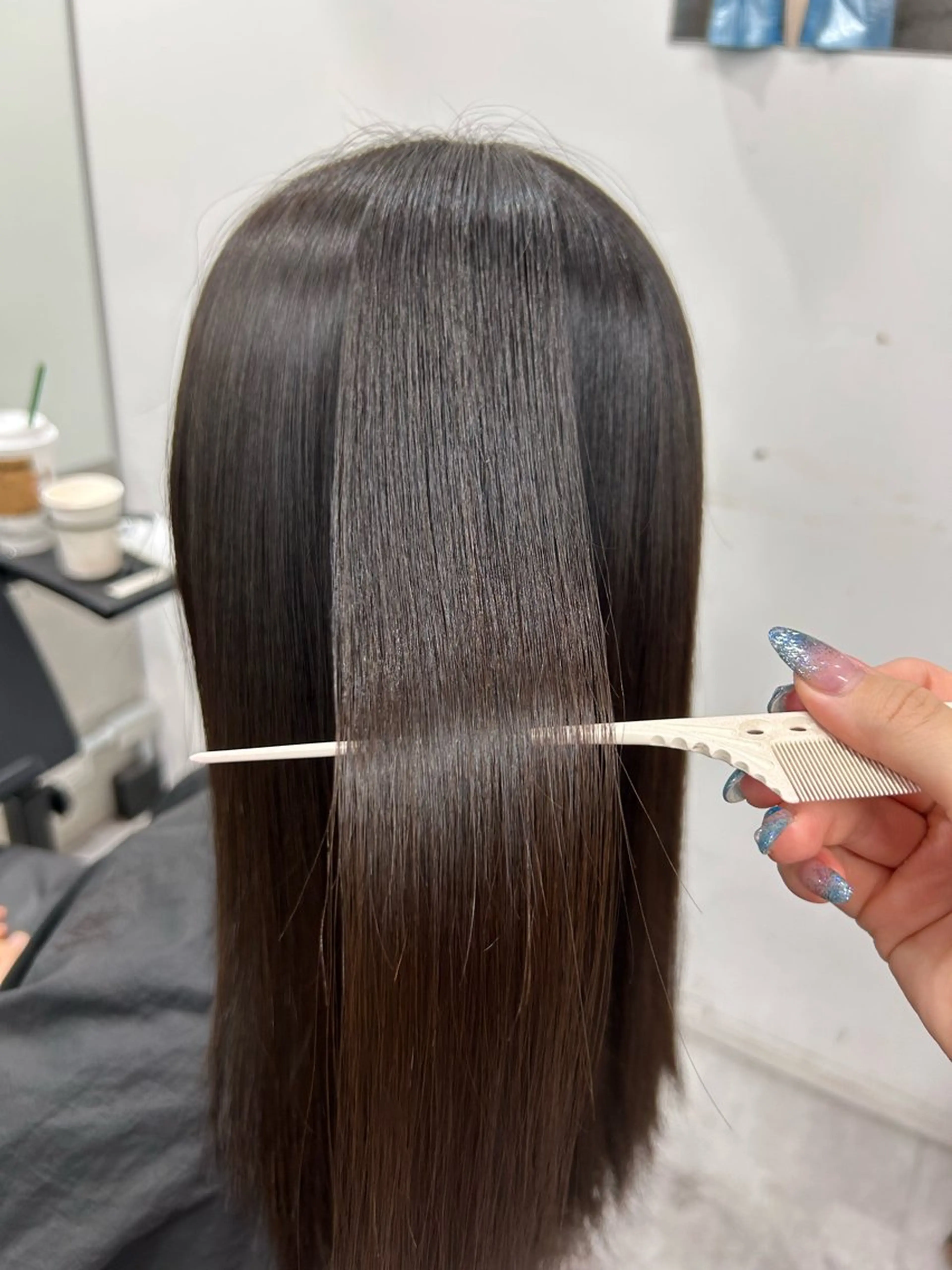 ロング 髪質改善 縮毛矯正 縮毛矯正 welring所属・Aoba 🫧艶ハイトーン🫧のヘアスタイル