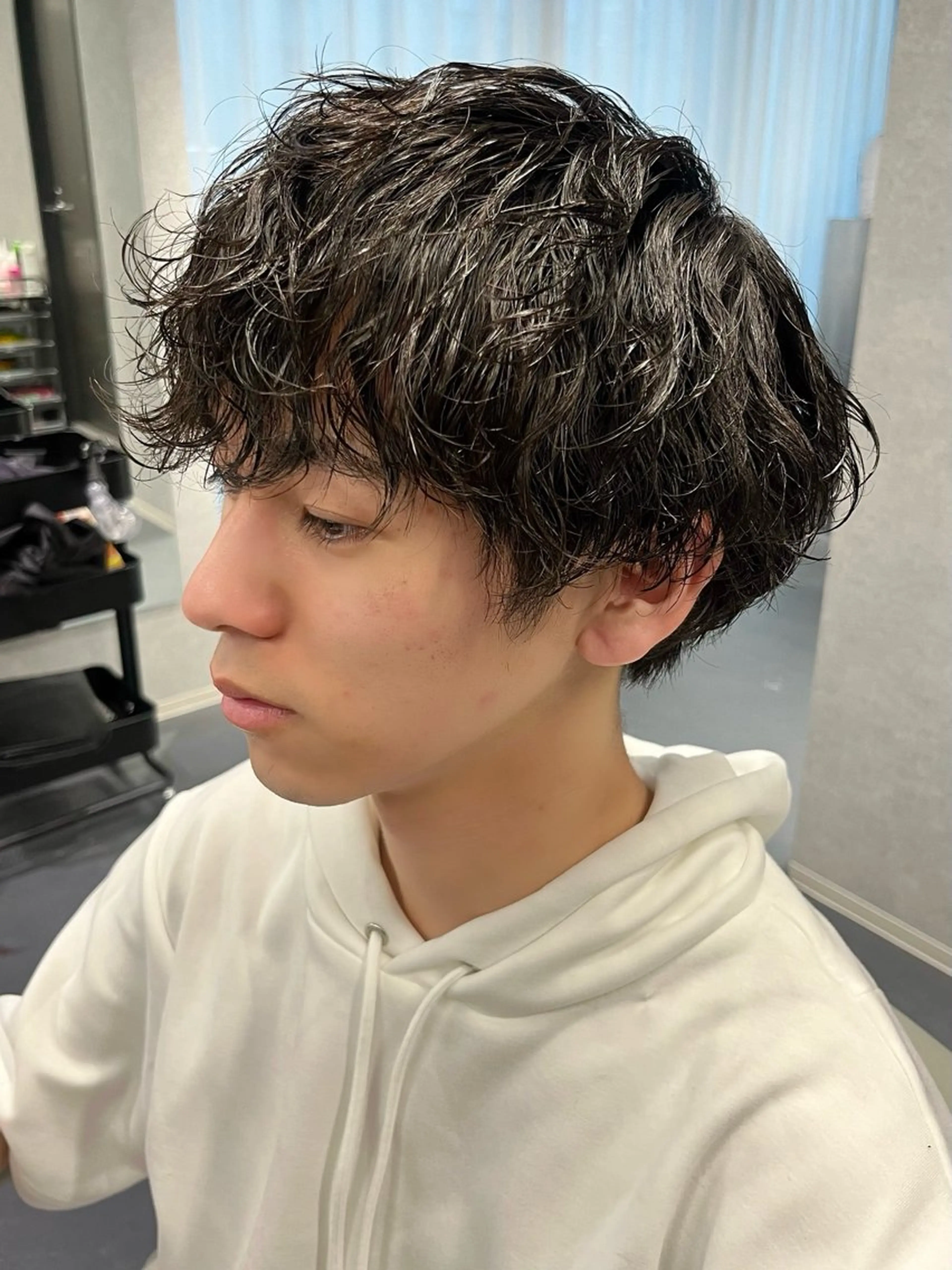 パーマ メンズ メンズパーマ 波巻きパーマ Maison Land所属・KANA MIYOSHIのヘアスタイル