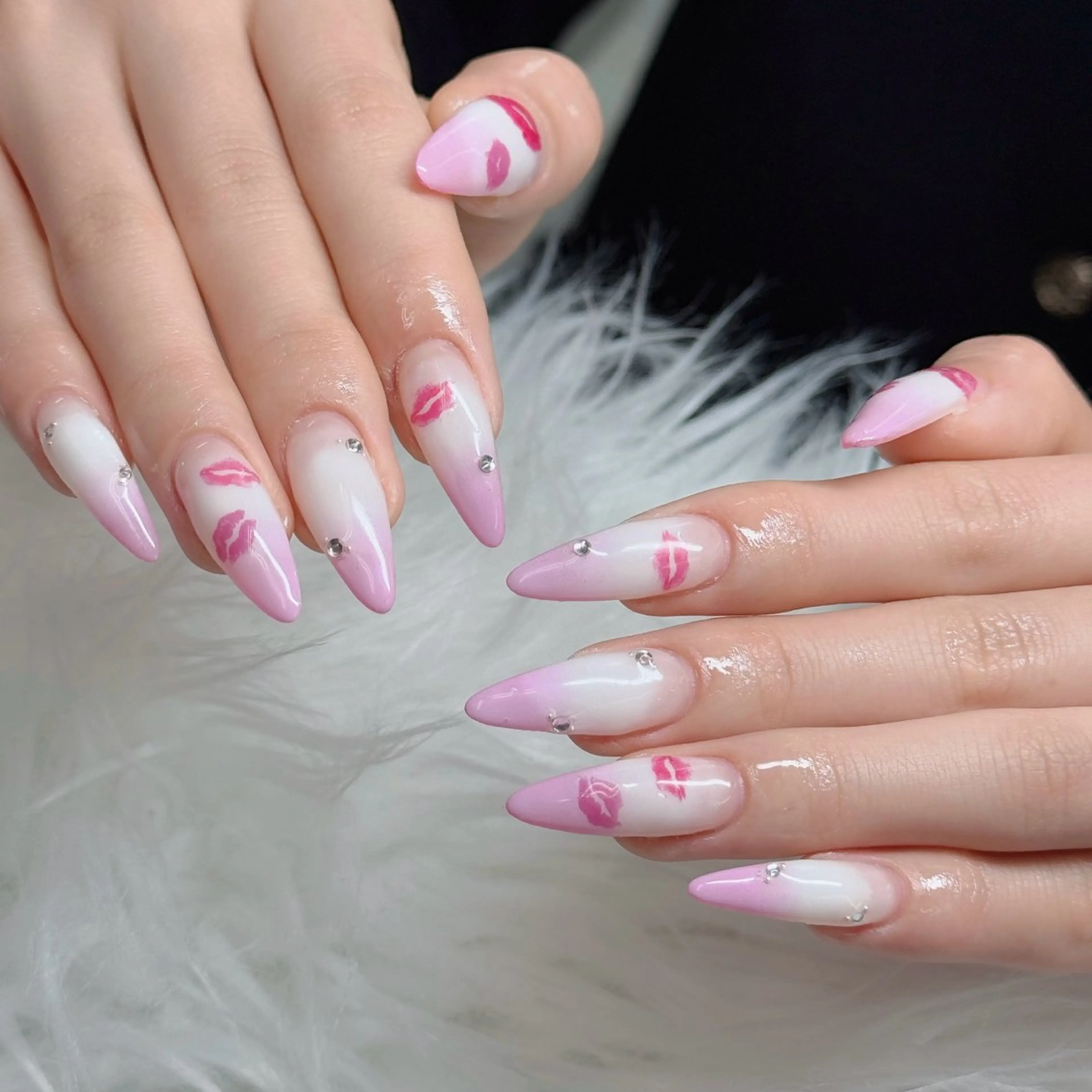 ネイル ロングネイル マグネットネイル リボン 夏ネイル スーパーロングネイル ハンドネイル Hani Nail XUKAのネイルデザイン