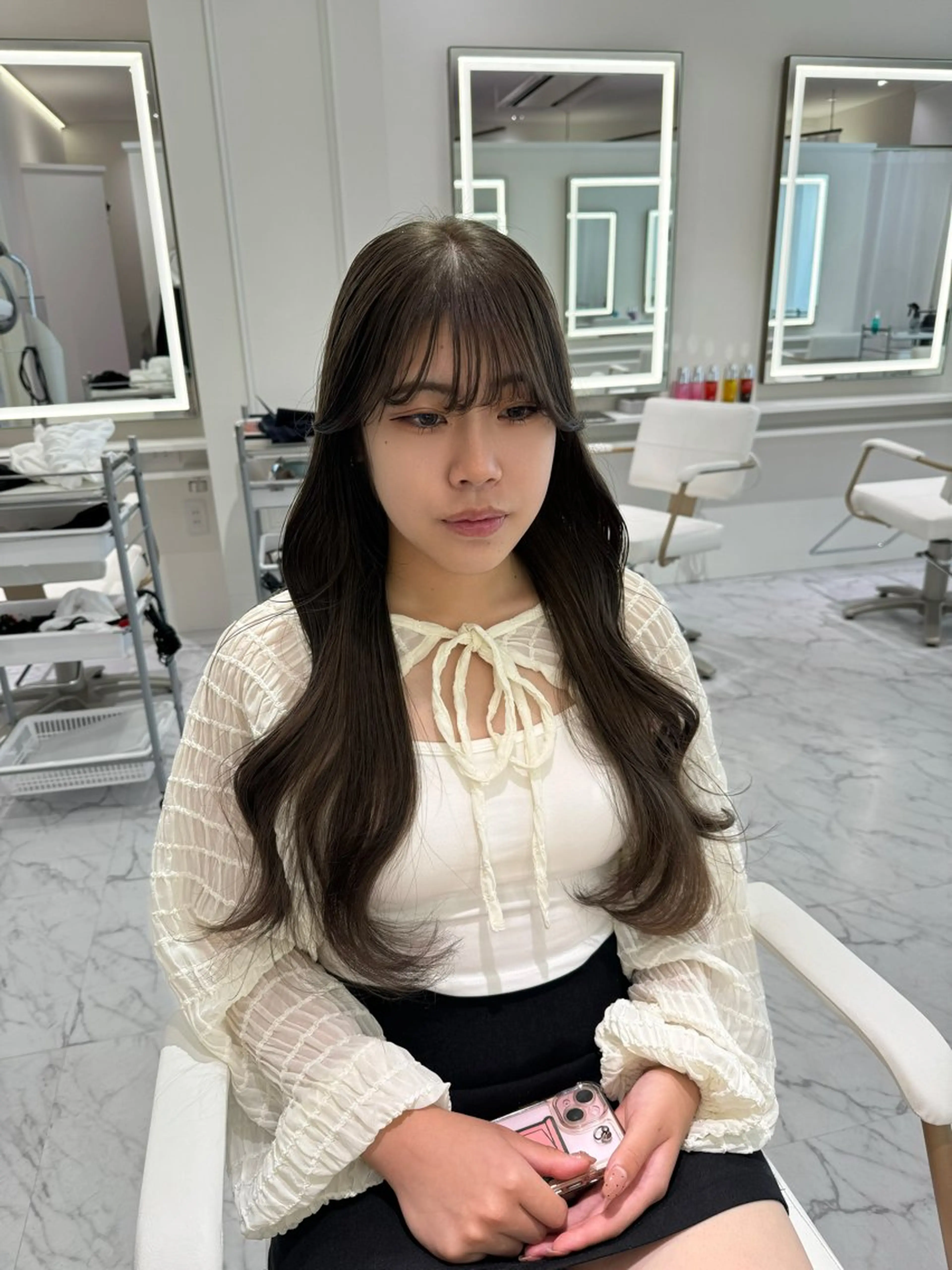 ロング カラー ヘアカラー ParveMix🍀 藤原愛未のヘアスタイル