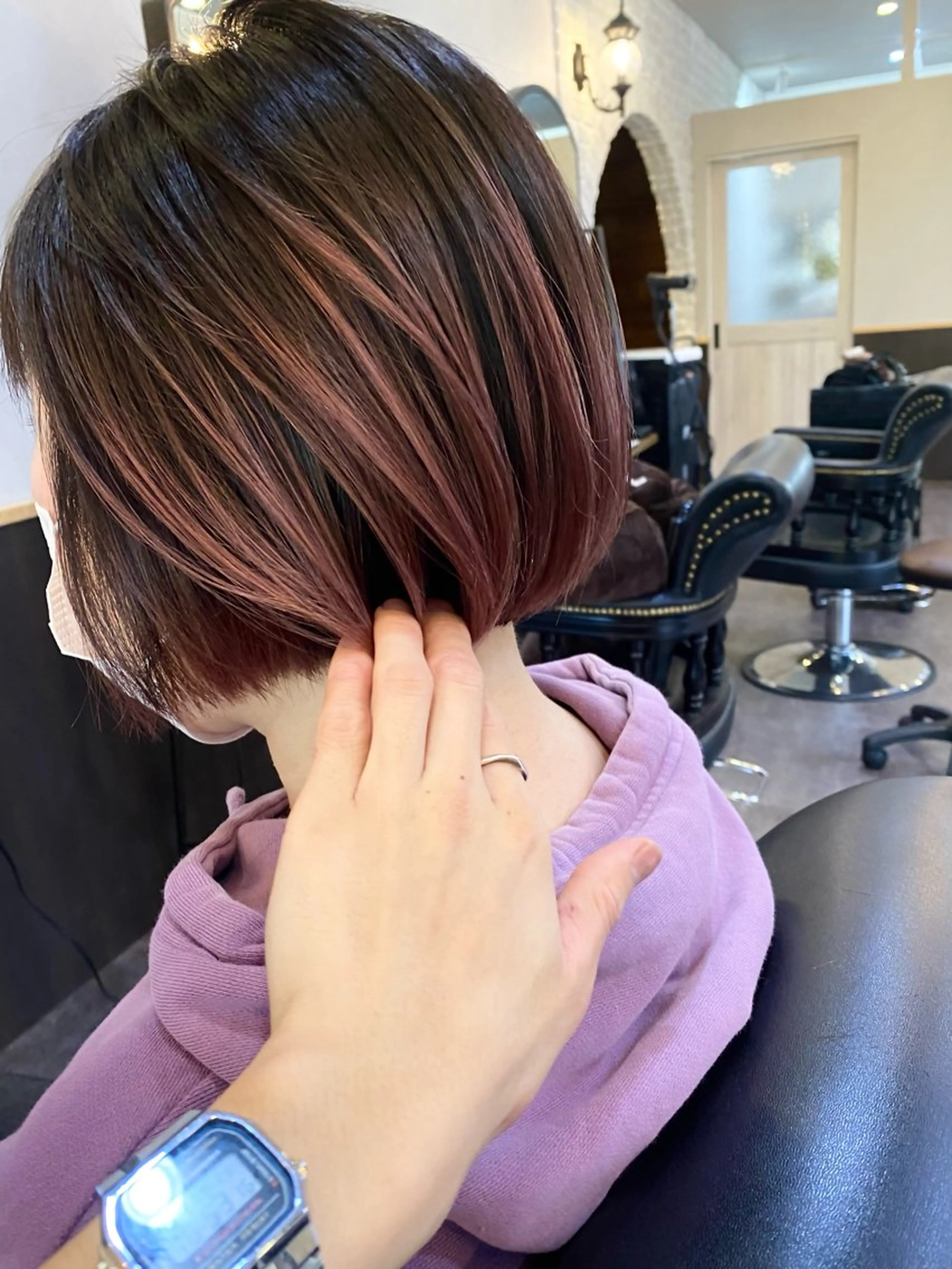 ショート ヘアカラー トリートメント 💖透明感カラー HAYATO💖のヘアスタイル